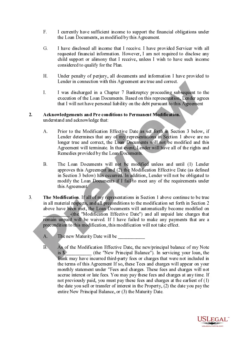 Preview Loan Modification Agreement