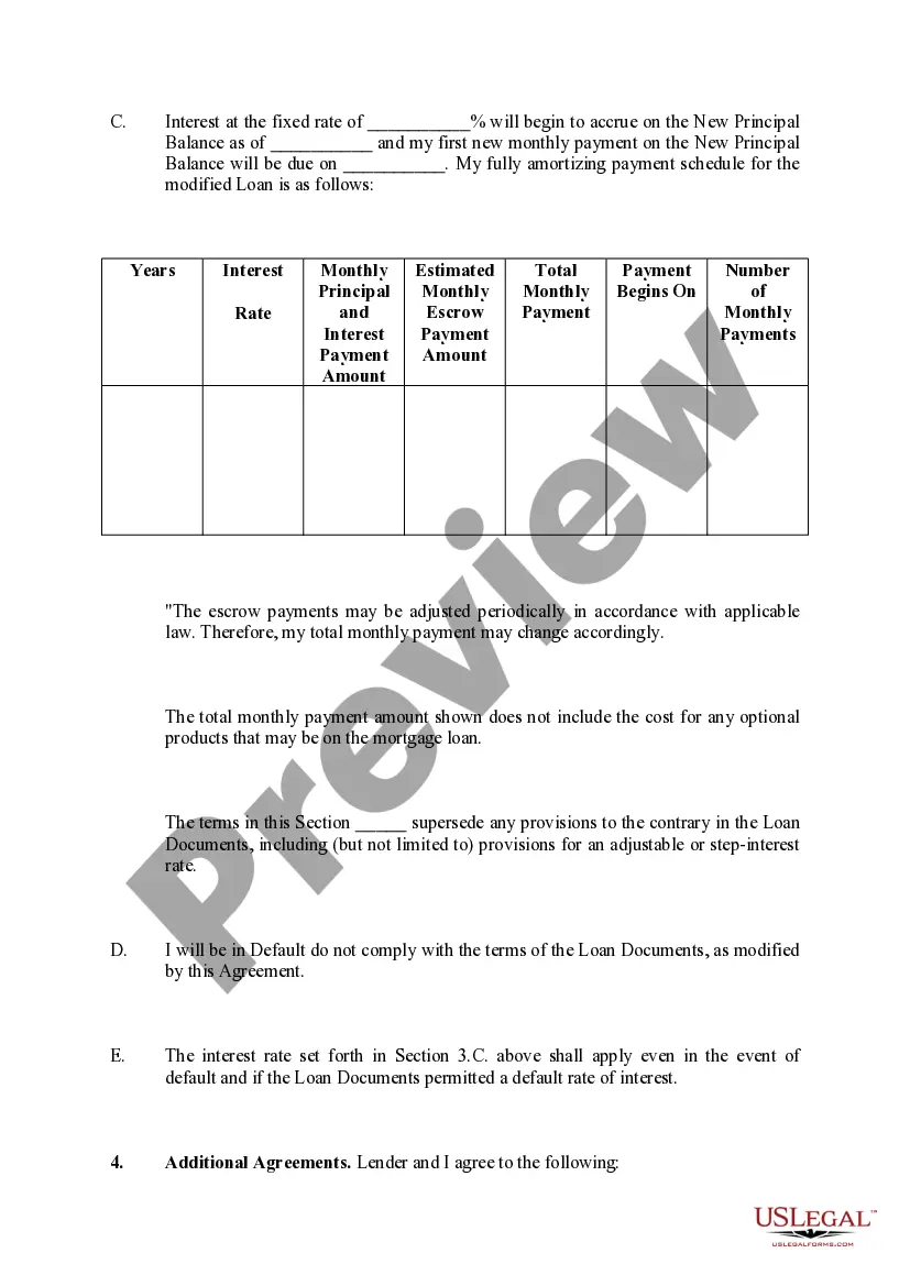 Preview Loan Modification Agreement