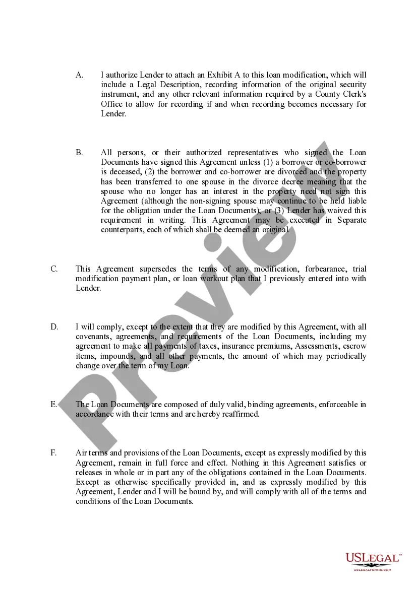 Preview Loan Modification Agreement