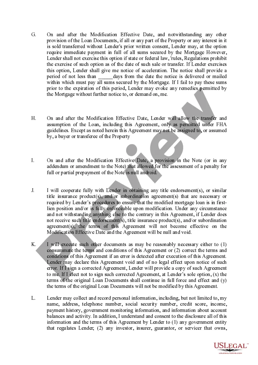 Preview Loan Modification Agreement