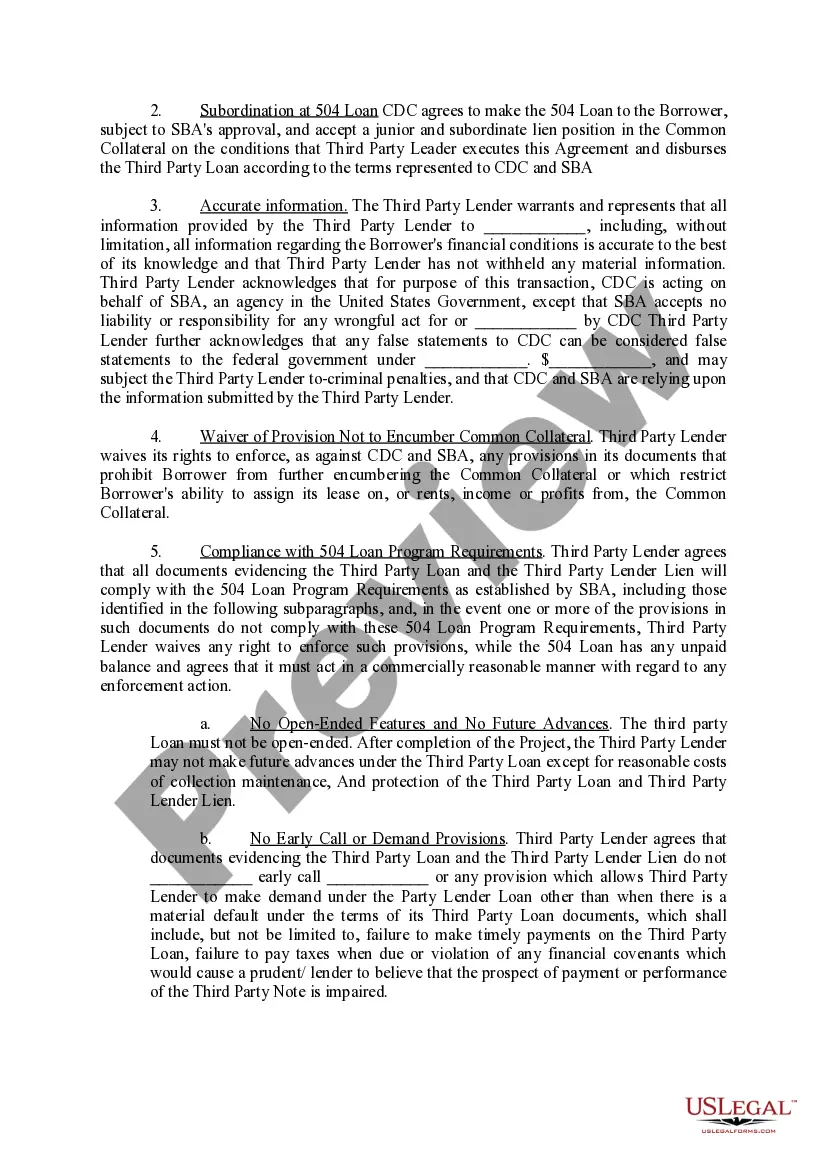 Get Third Party Lender Agreement Preview Third Party Lender Agreement