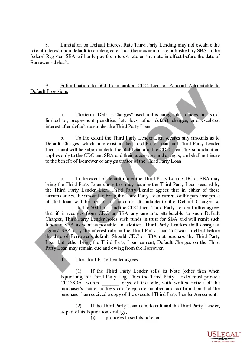 Get Third Party Lender Agreement Preview Third Party Lender Agreement