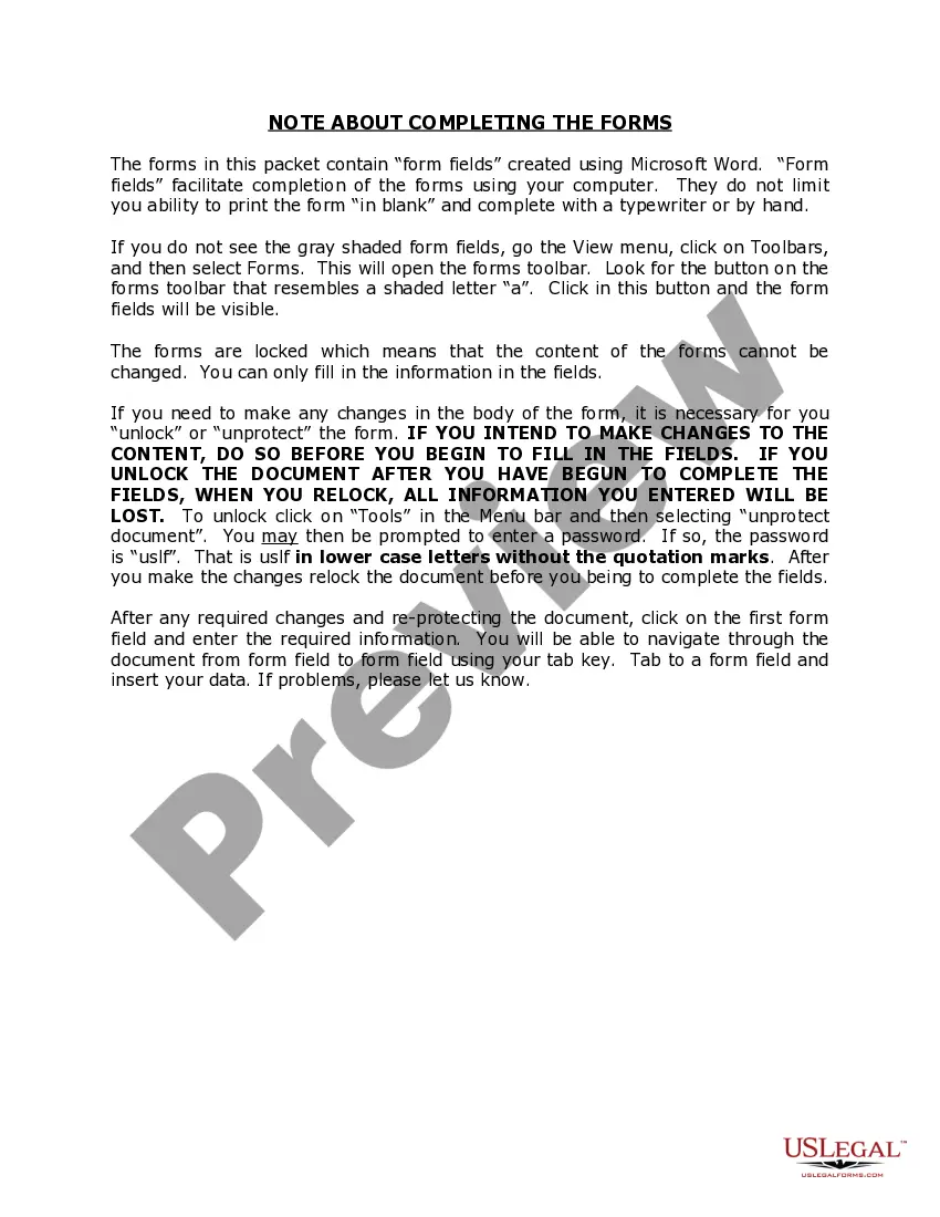 Preview Wisconsin Name Change Instructions and Forms Package for an Adult