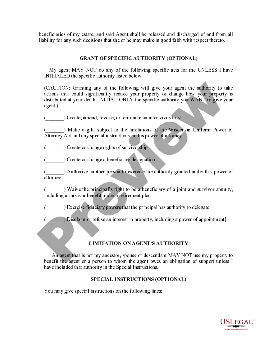 Preview General Durable Power of Attorney for Property and Finances or Financial Effective upon Disability
