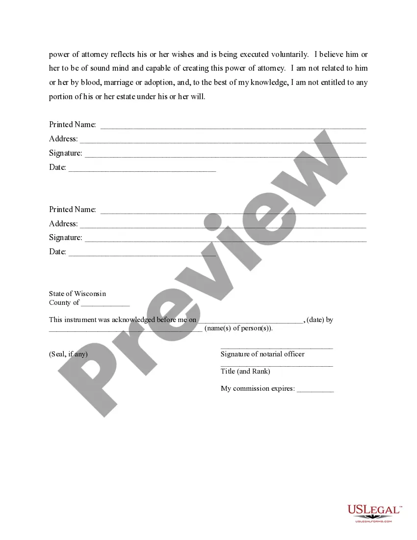 Preview General Durable Power of Attorney for Property and Finances or Financial Effective upon Disability