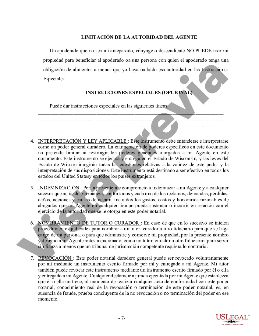 Preview Poder General Duradero para Bienes y Finanzas o Financiero Efectivo Inmediatamente