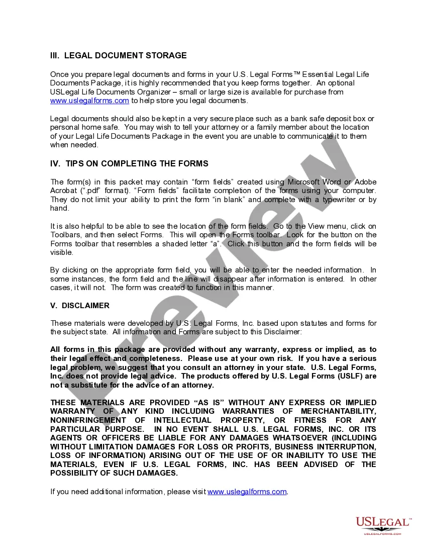 Preview Wisconsin Essential Legal Life Documents for New Parents