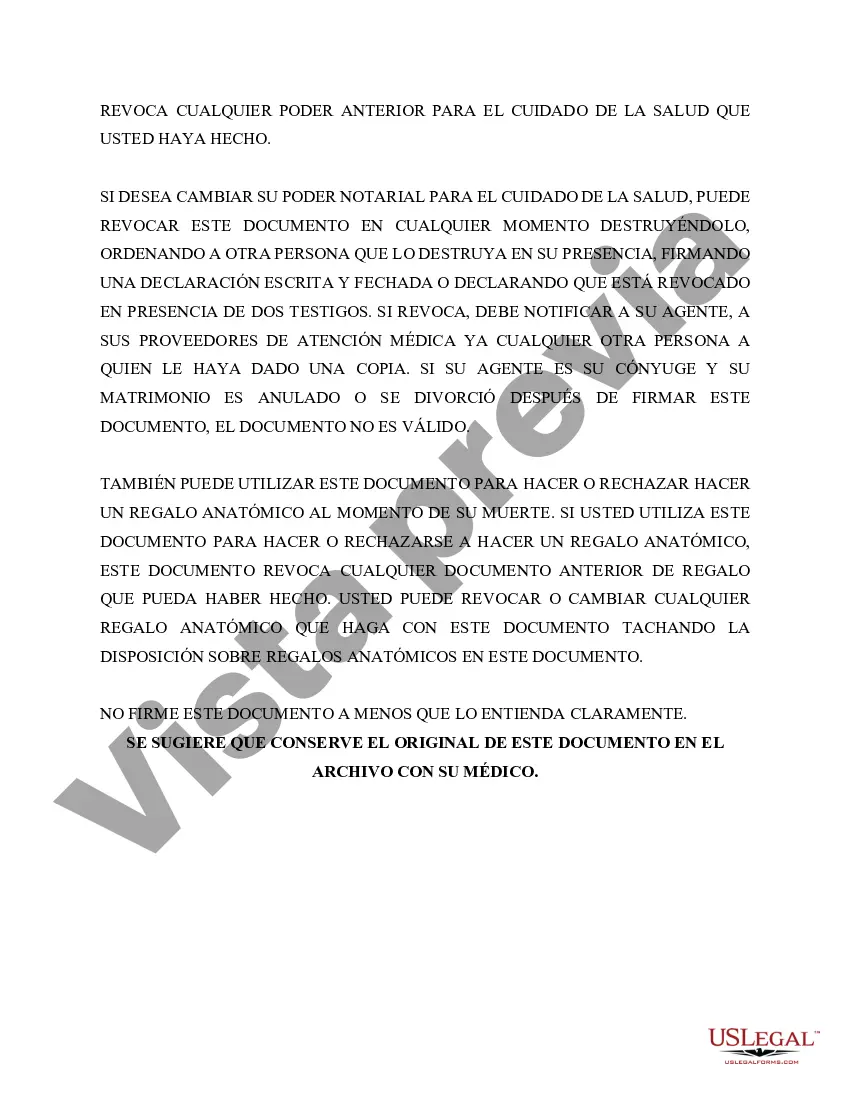 Preview Poder General para el Cuidado y Custodia del Hijo o Hijos