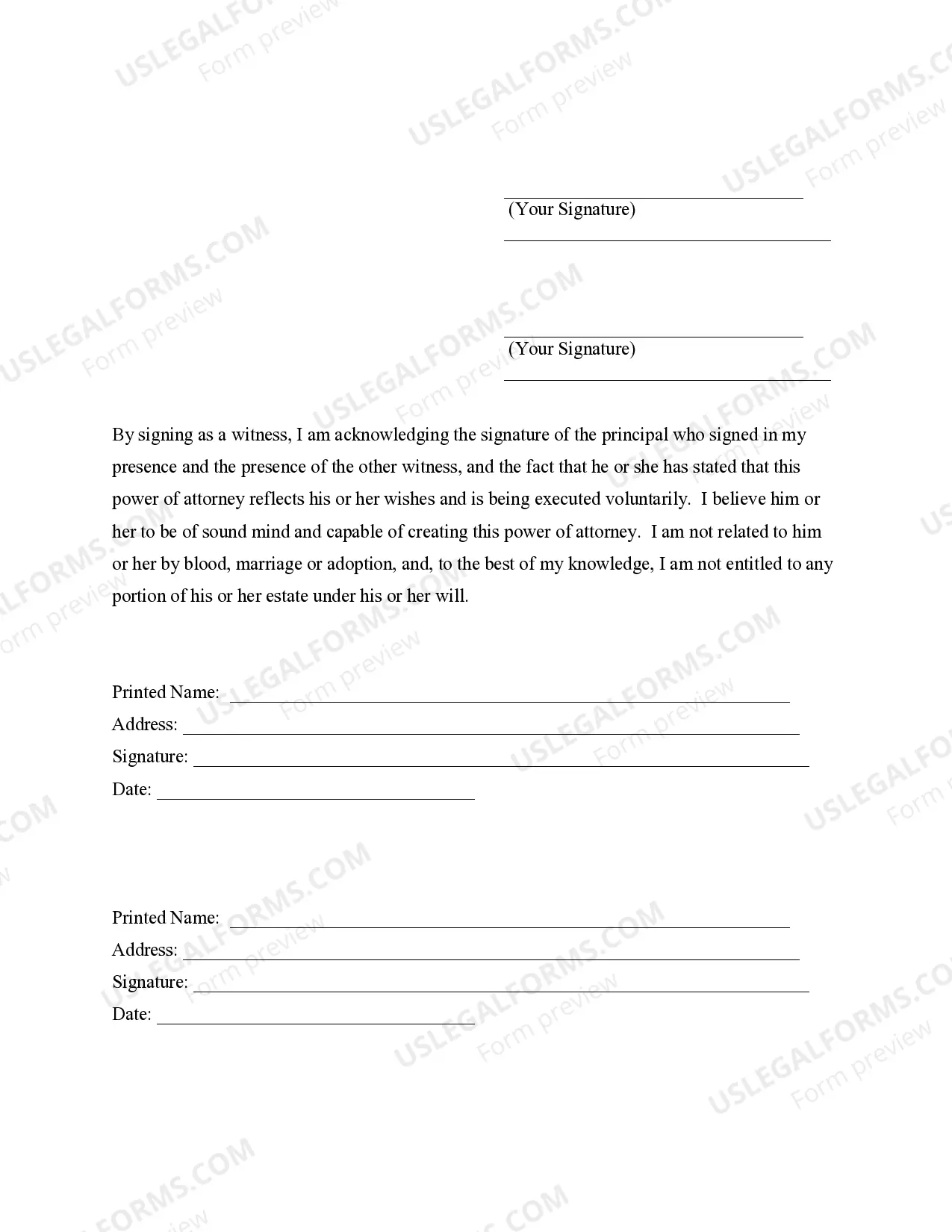 Preview General Power of Attorney for Care and Custody of Child or Children