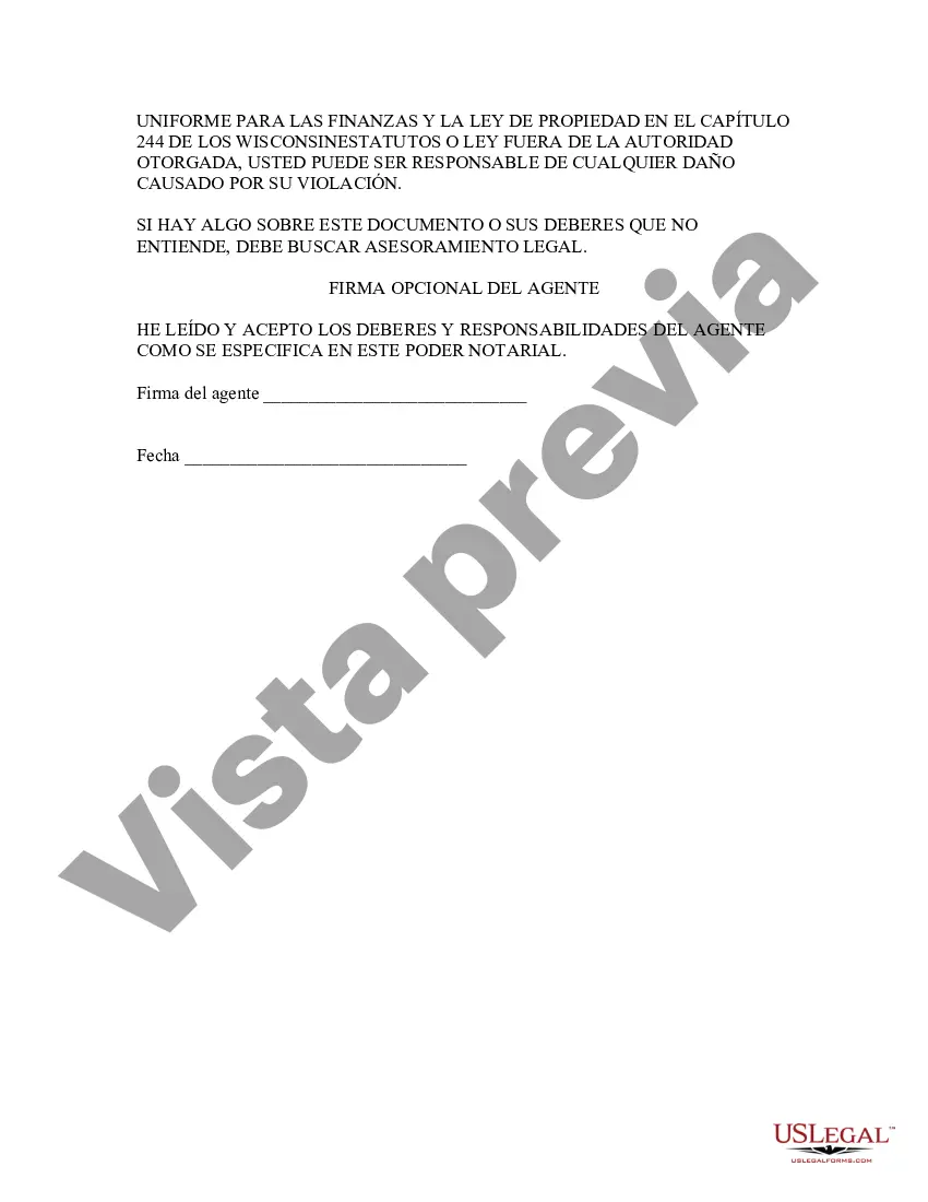 Preview Poder General Estatutario con Disposiciones Duraderas - Poder Básico para Finanzas y Bienes