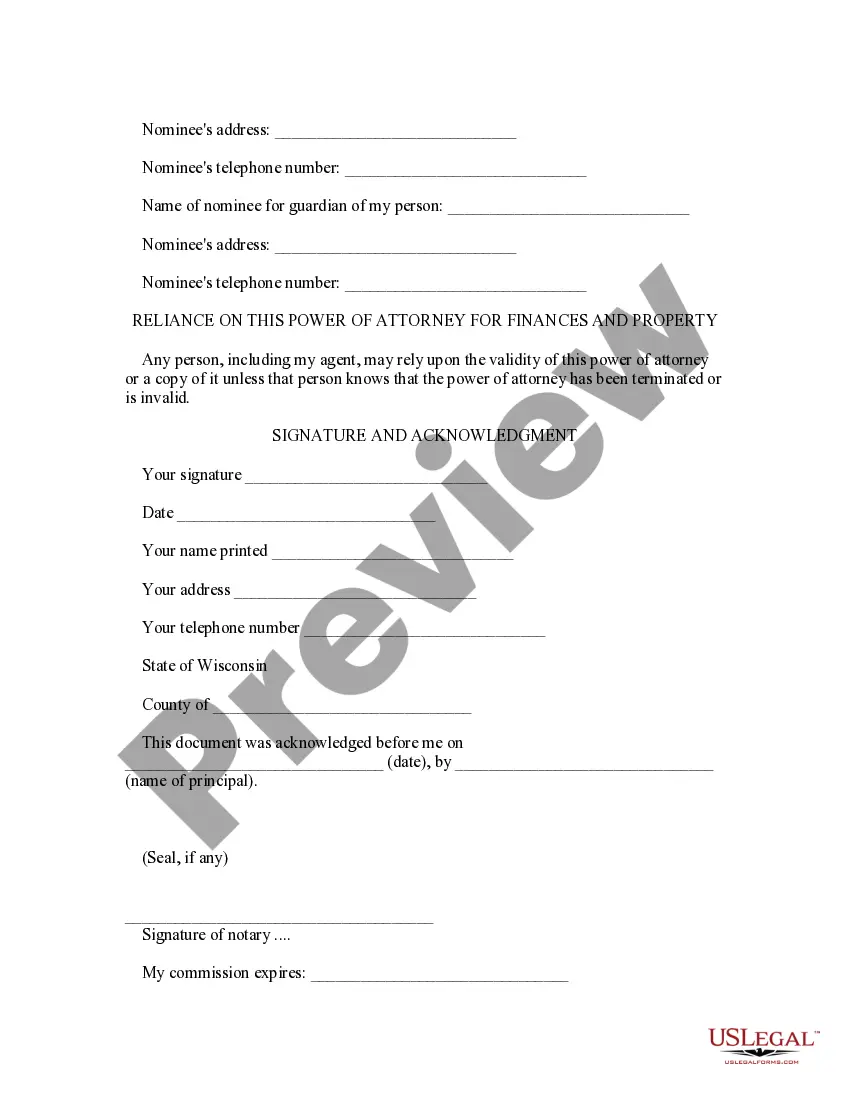 Preview Statutory General Power of Attorney with Durable Provisions - Basic Power of Attorney for Finances and Property