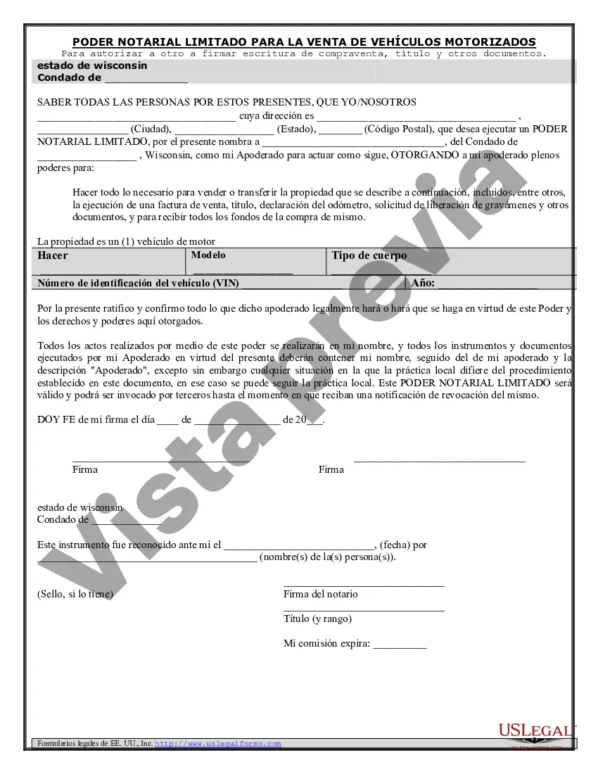 Preview Poder notarial para la venta de vehículos de motor