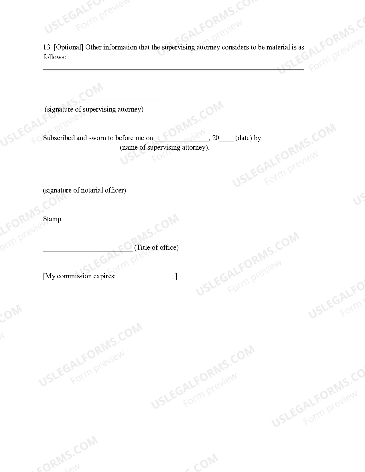 Preview Affidavit of Compliance for Remote Signing