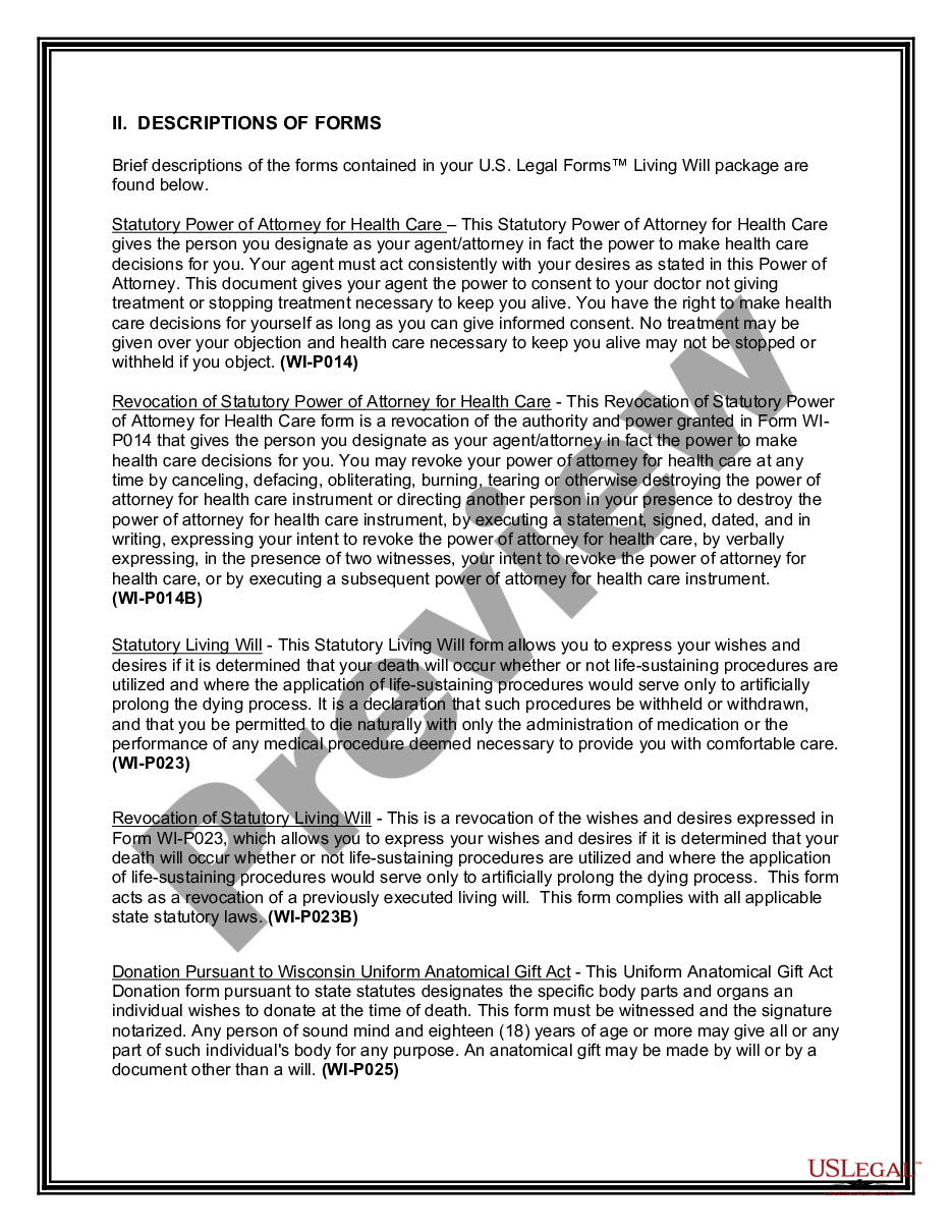 page 2 Living Wills and Health Care Package preview