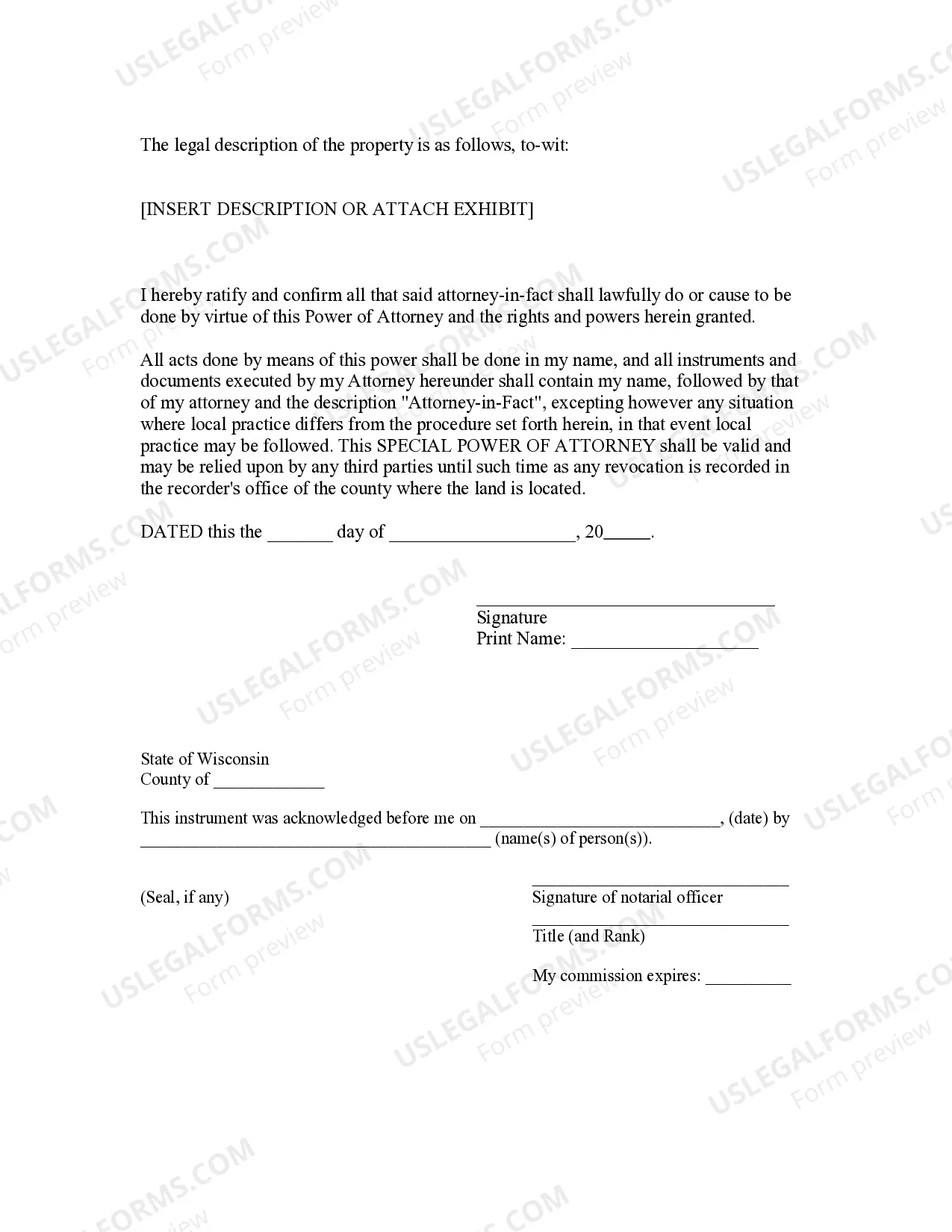 Preview Special or Limited Power of Attorney for Real Estate Sales Transaction By Seller