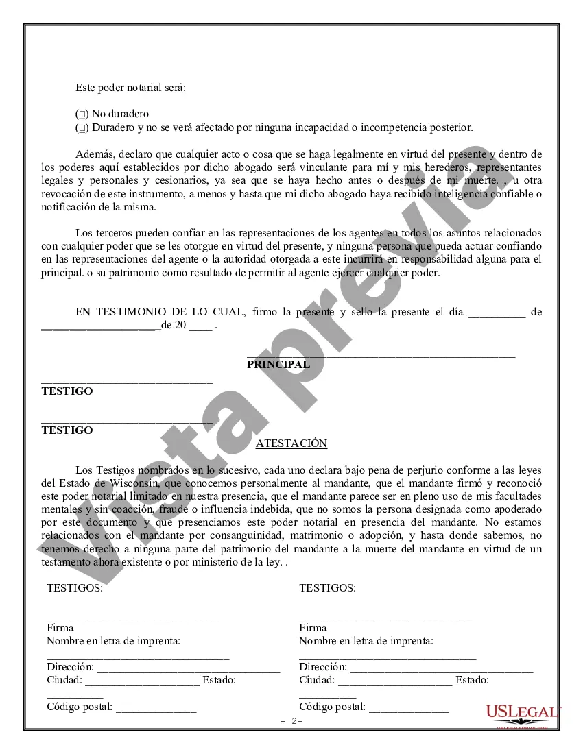 Preview Poder Notarial Limitado para Transacciones de Acciones y Poderes Corporativos