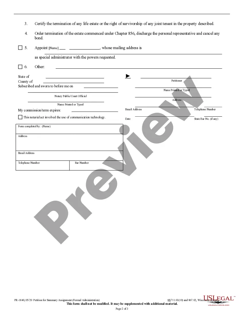 Preview Summary Assignment - Petition