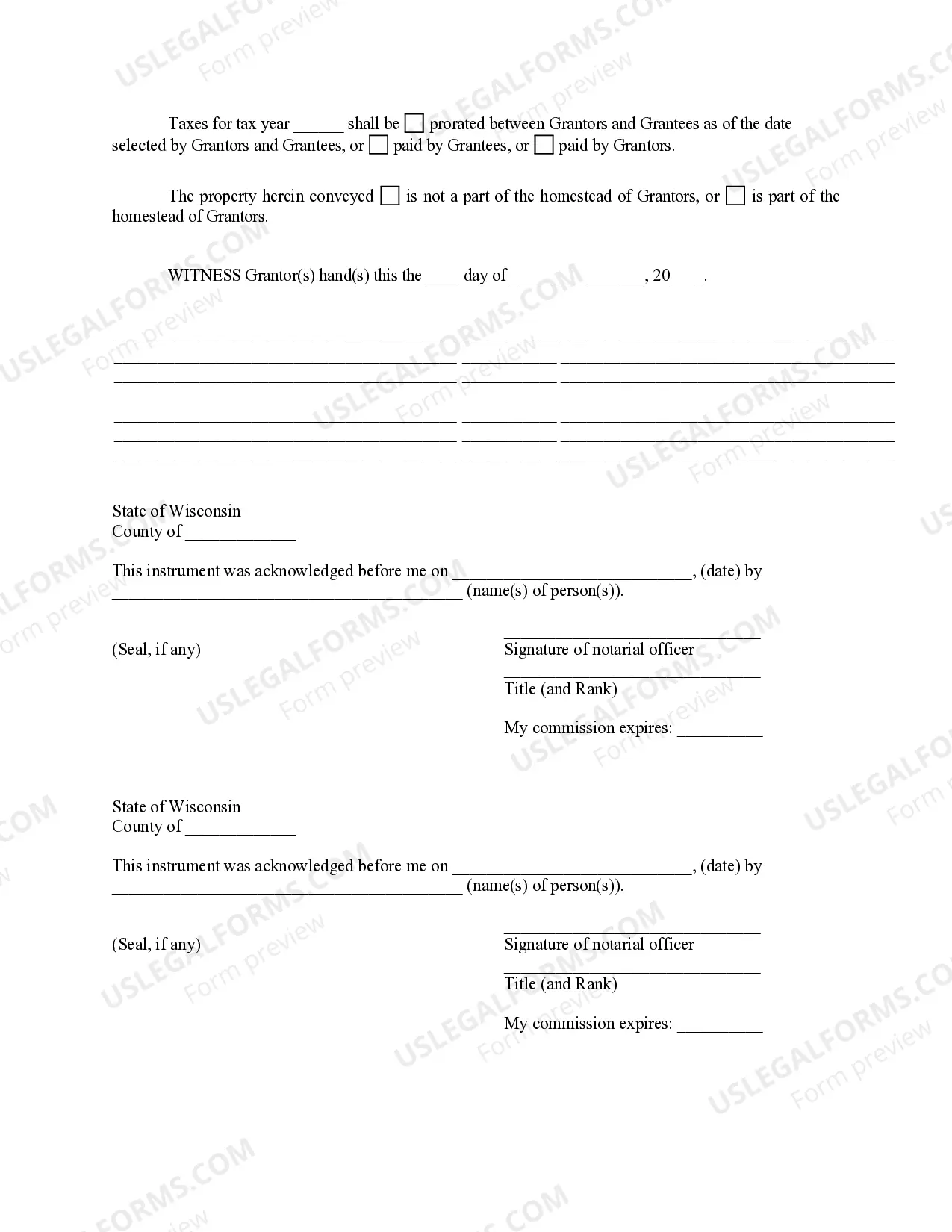 Preview Warranty Deed for Husband and Wife Converting Property from Tenants in Common to Joint Tenancy