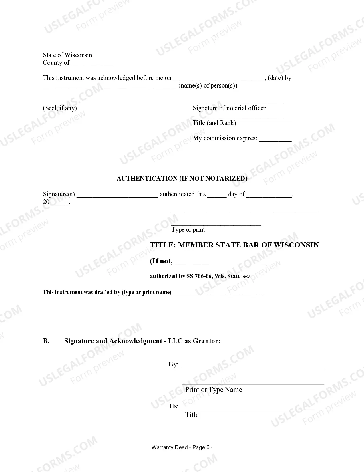 Preview Warranty Deed for Limited Partnership or LLC is the Grantor, or Grantee