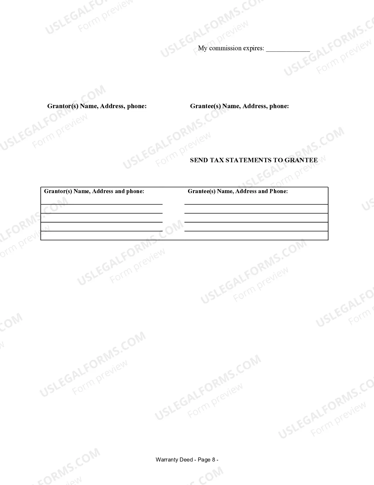 Preview Warranty Deed for Limited Partnership or LLC is the Grantor, or Grantee