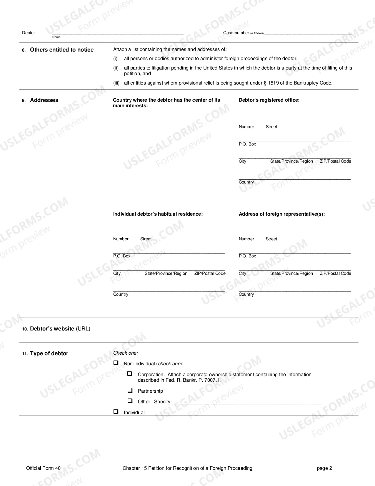 Preview Petition for Recognition of Foreign Proceeding