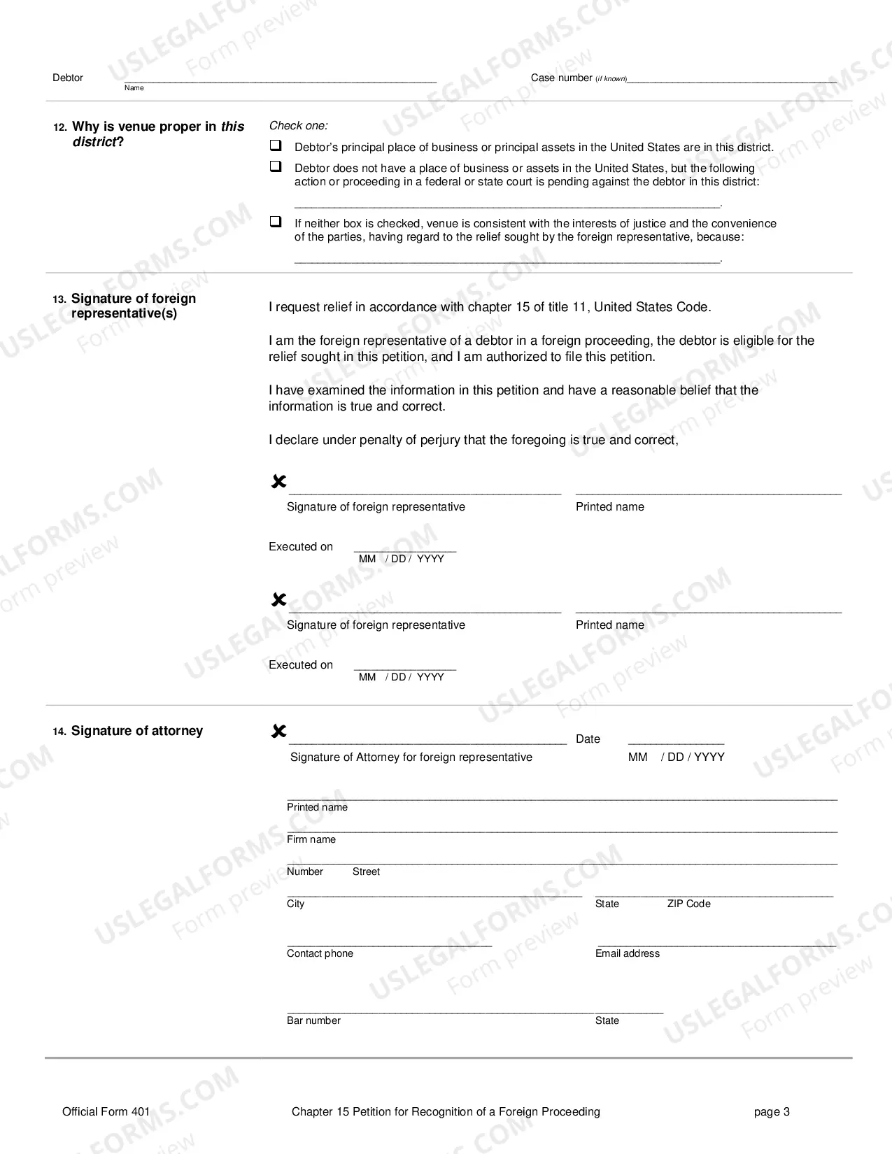 Preview Petition for Recognition of Foreign Proceeding