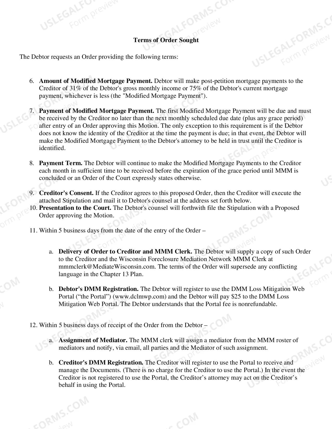 Preview Mortgage Modification Mediation--Motion to Participate