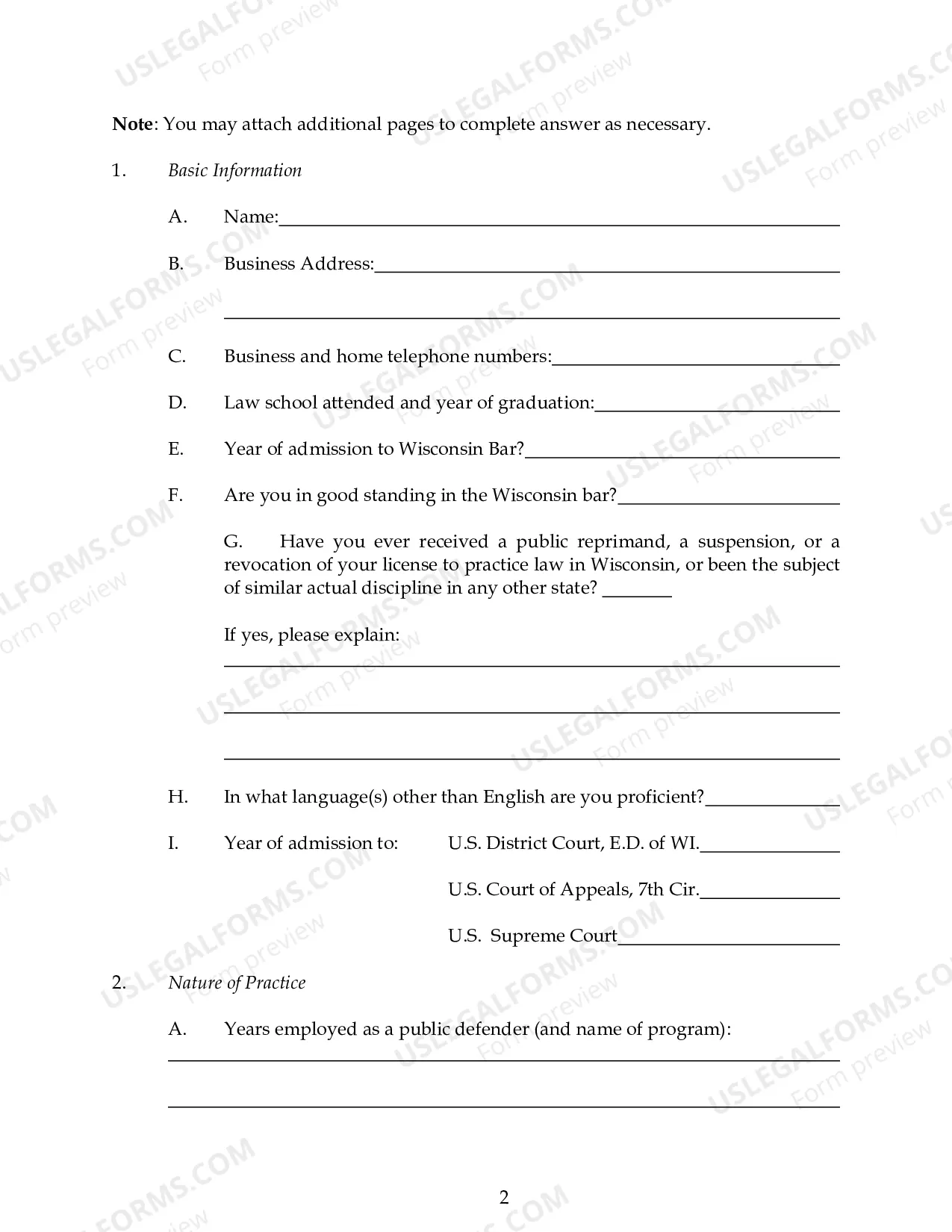Preview Criminal Appointment Application