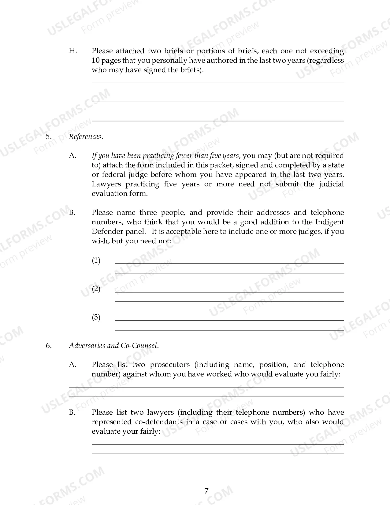 Preview Criminal Appointment Application