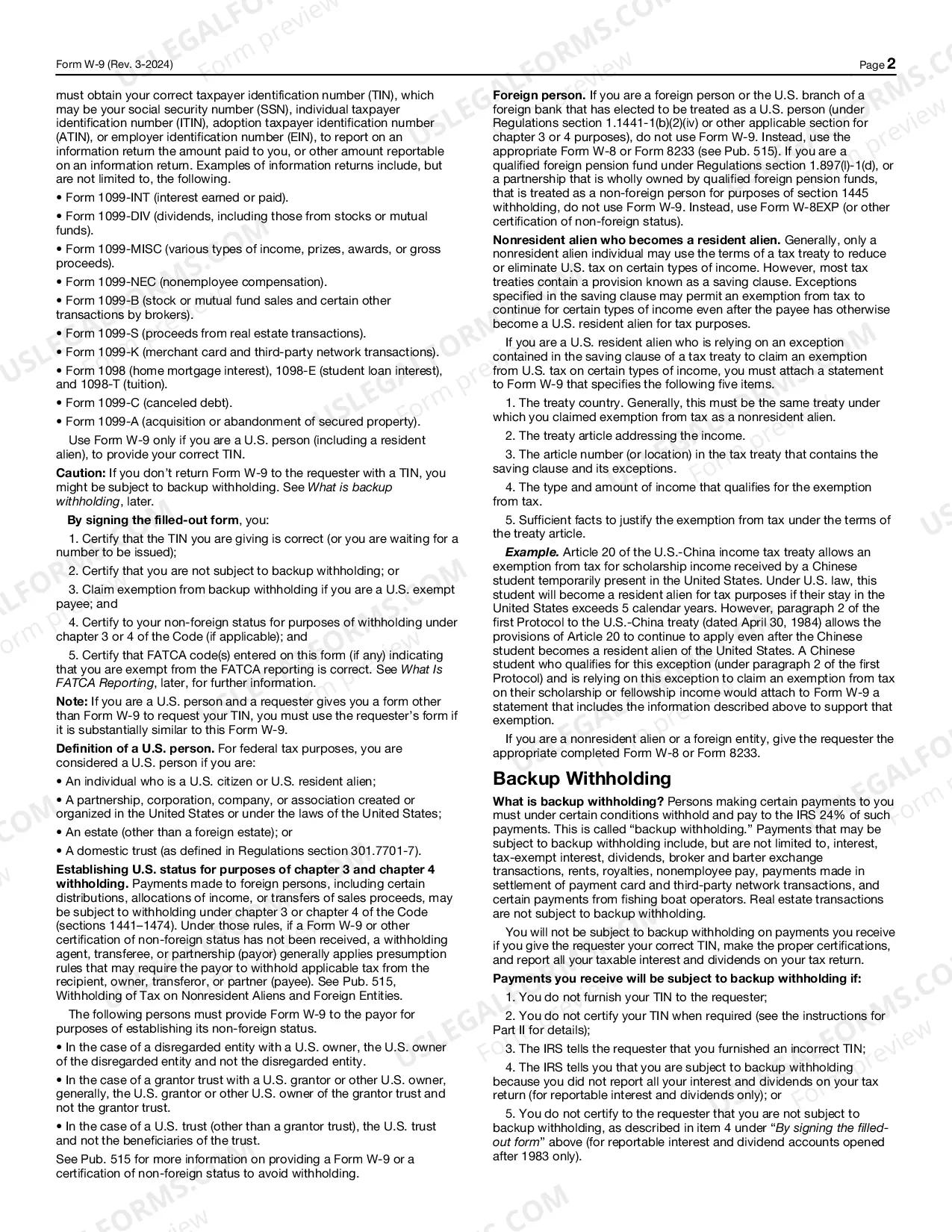 Preview IRS Form W9