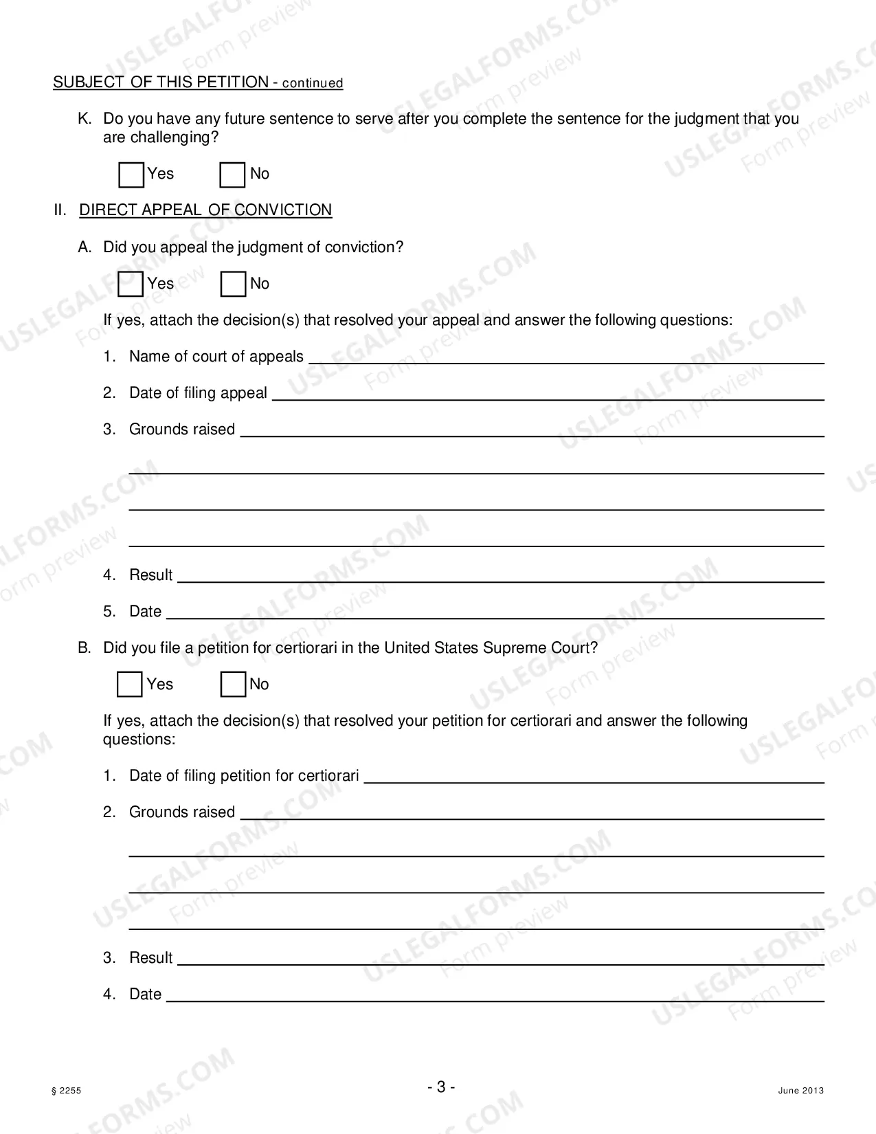 Preview Motion to Vacate, Set Aside, or Correct a Sentence - 2255 Motion