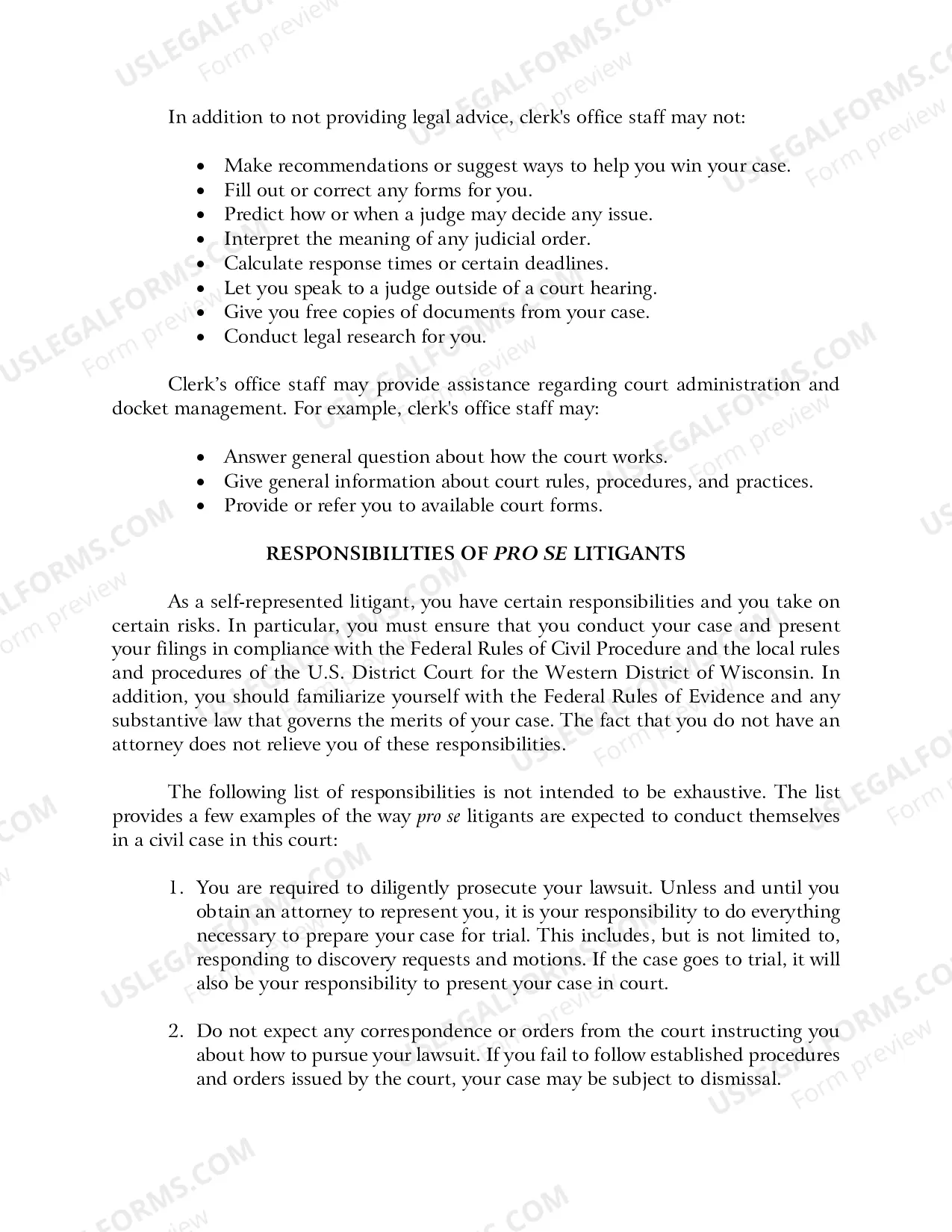 Preview Prisoner Complaint Package