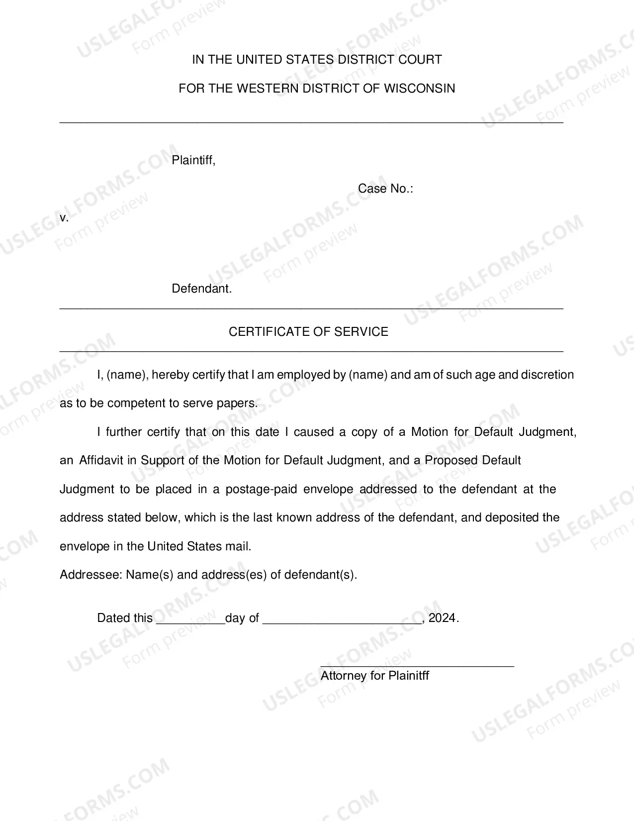 Preview Default Judgment
