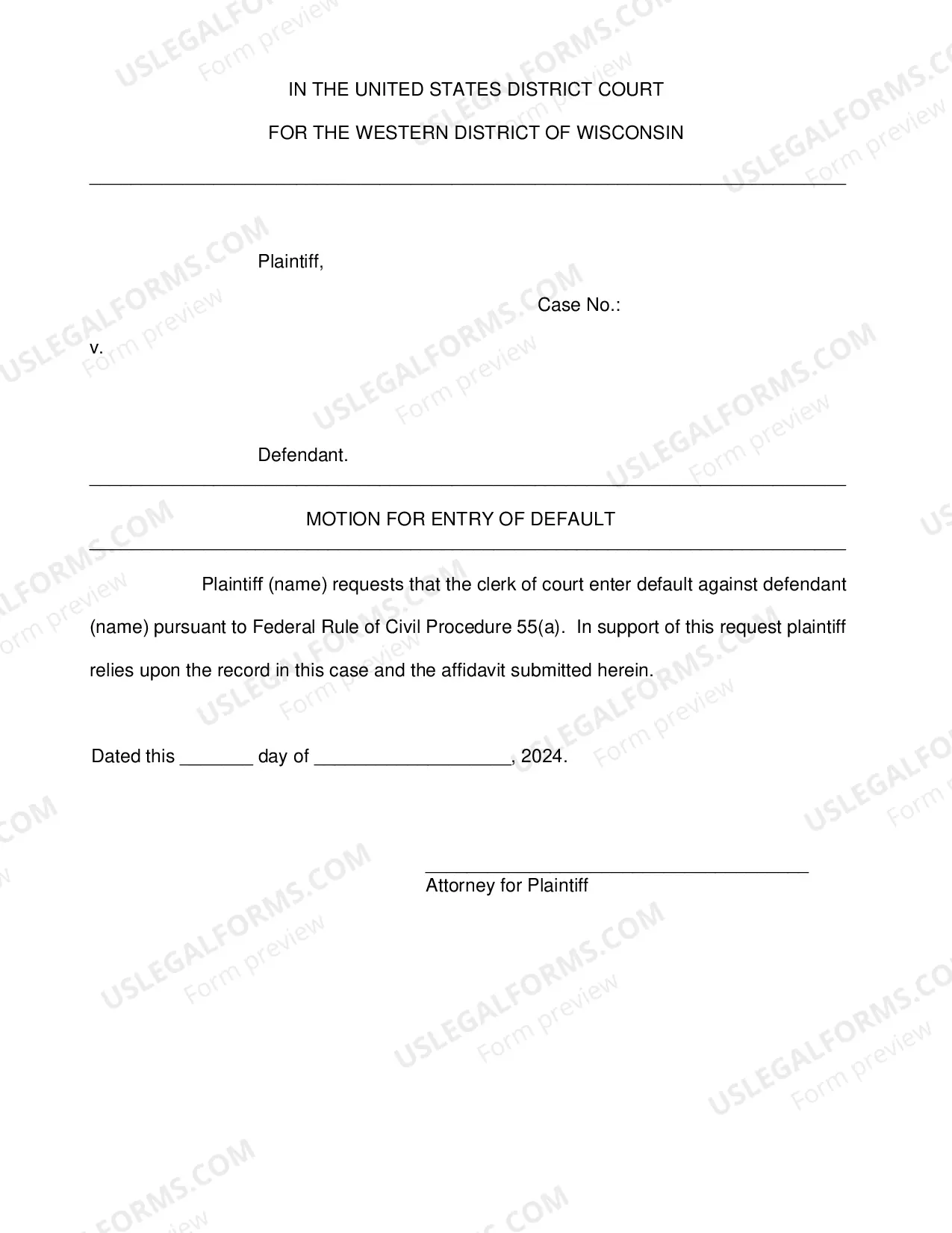 Preview Default Judgment