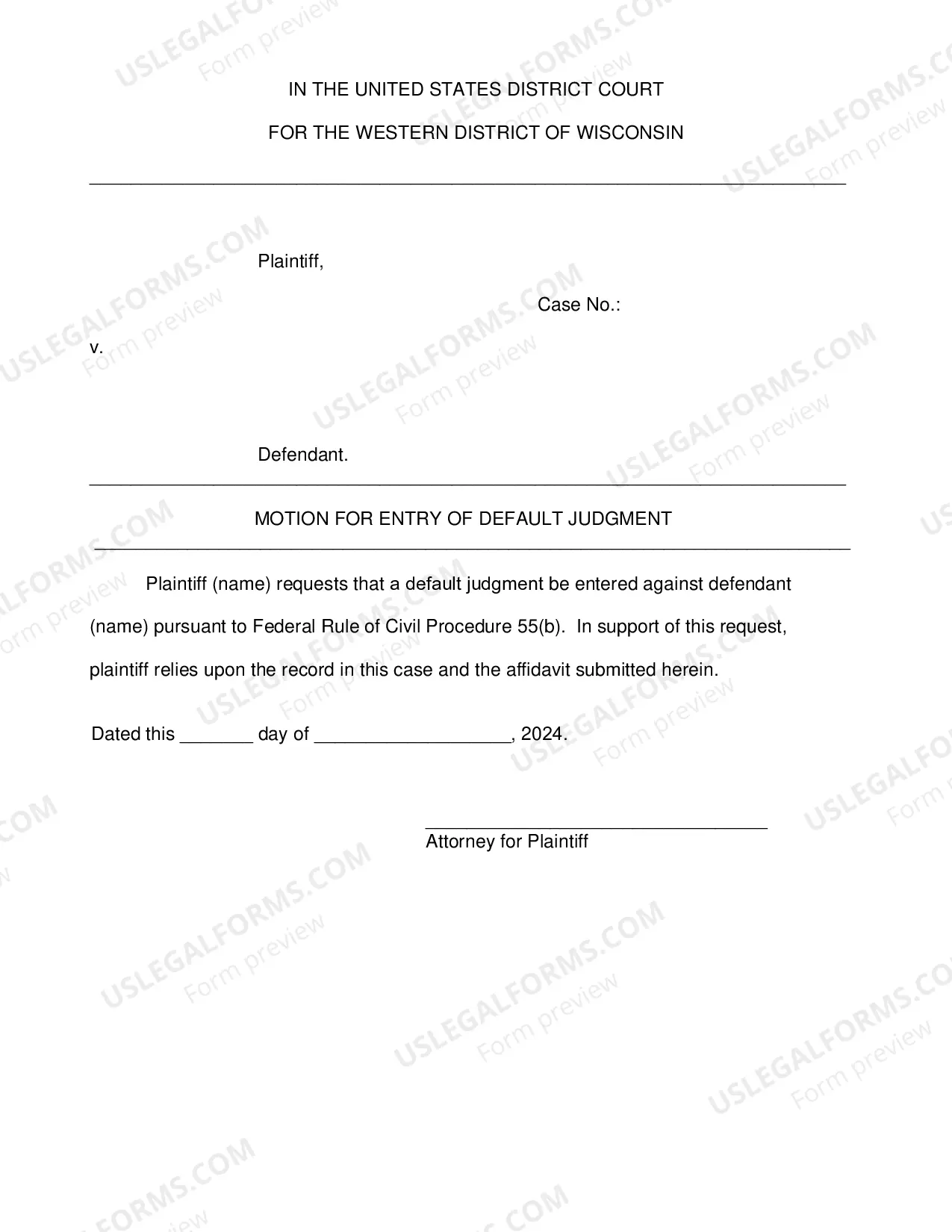 Preview Default Judgment