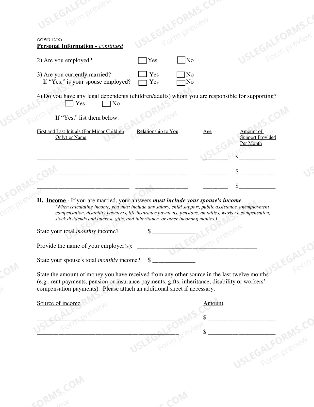 Preview Petition and Affidavit to Proceed Without Prepayment of Fees