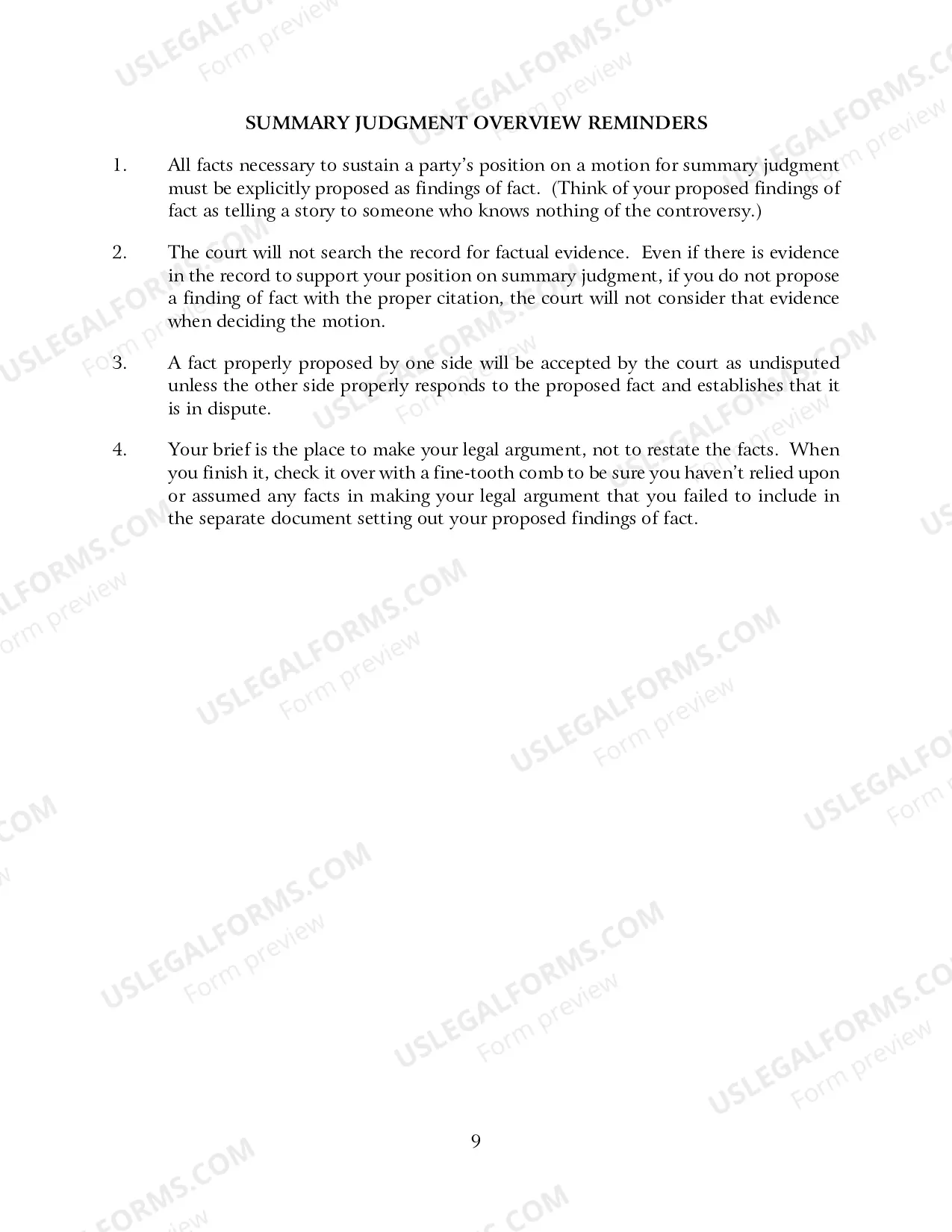Preview Summary Judgment Procedure in Cases Assigned to Judge William M. Conley
