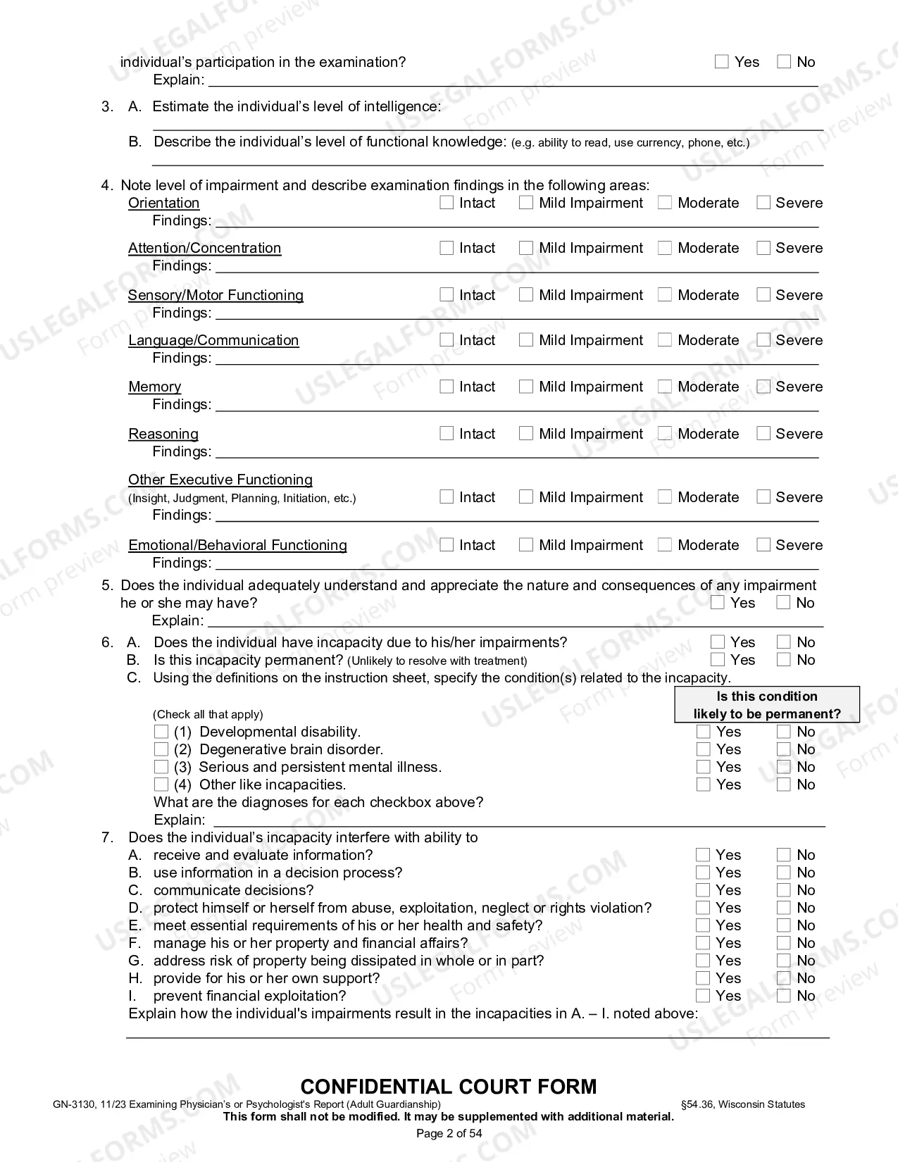 Preview Examining Physicians Or Psychologists Report