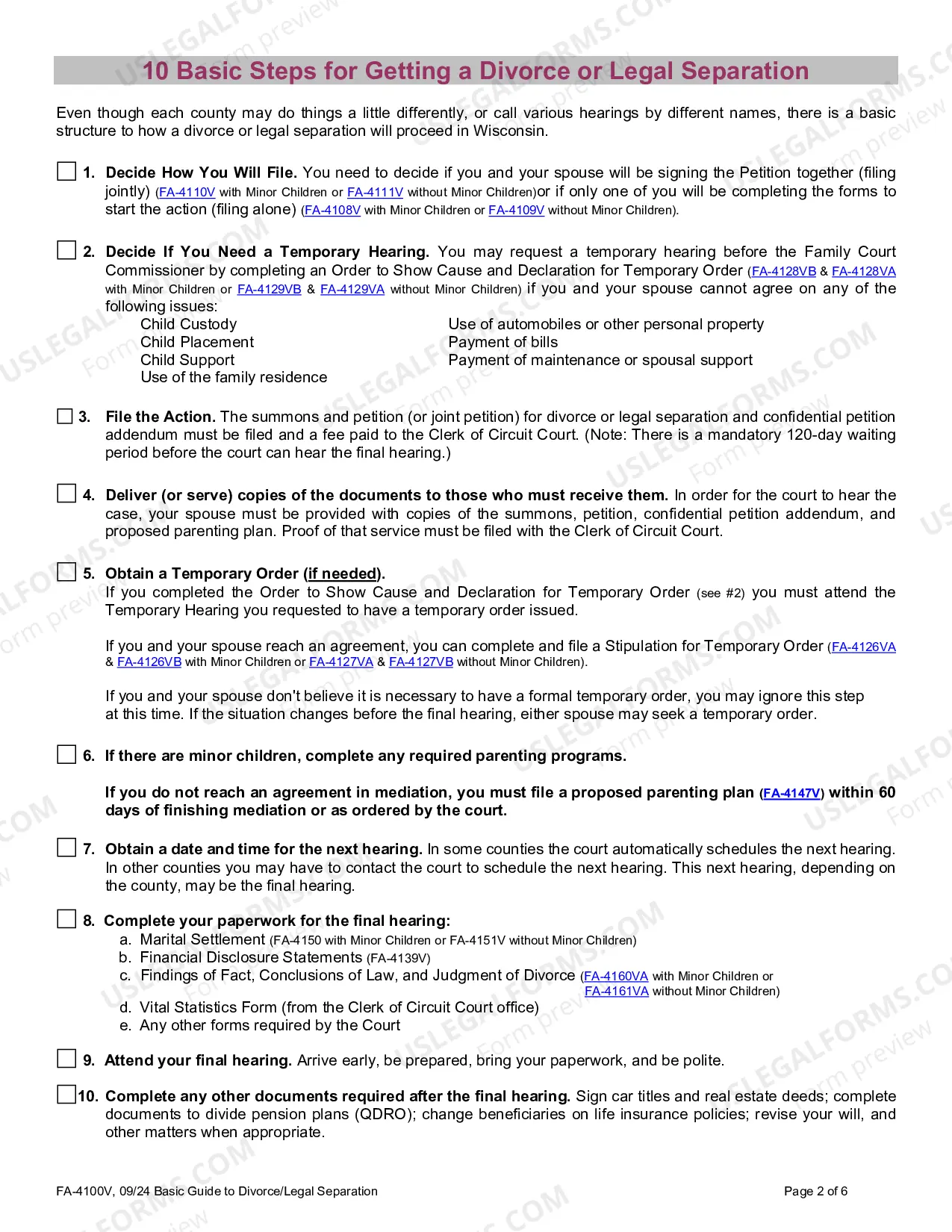 Preview Basic Guide to Divorce - Generic Version