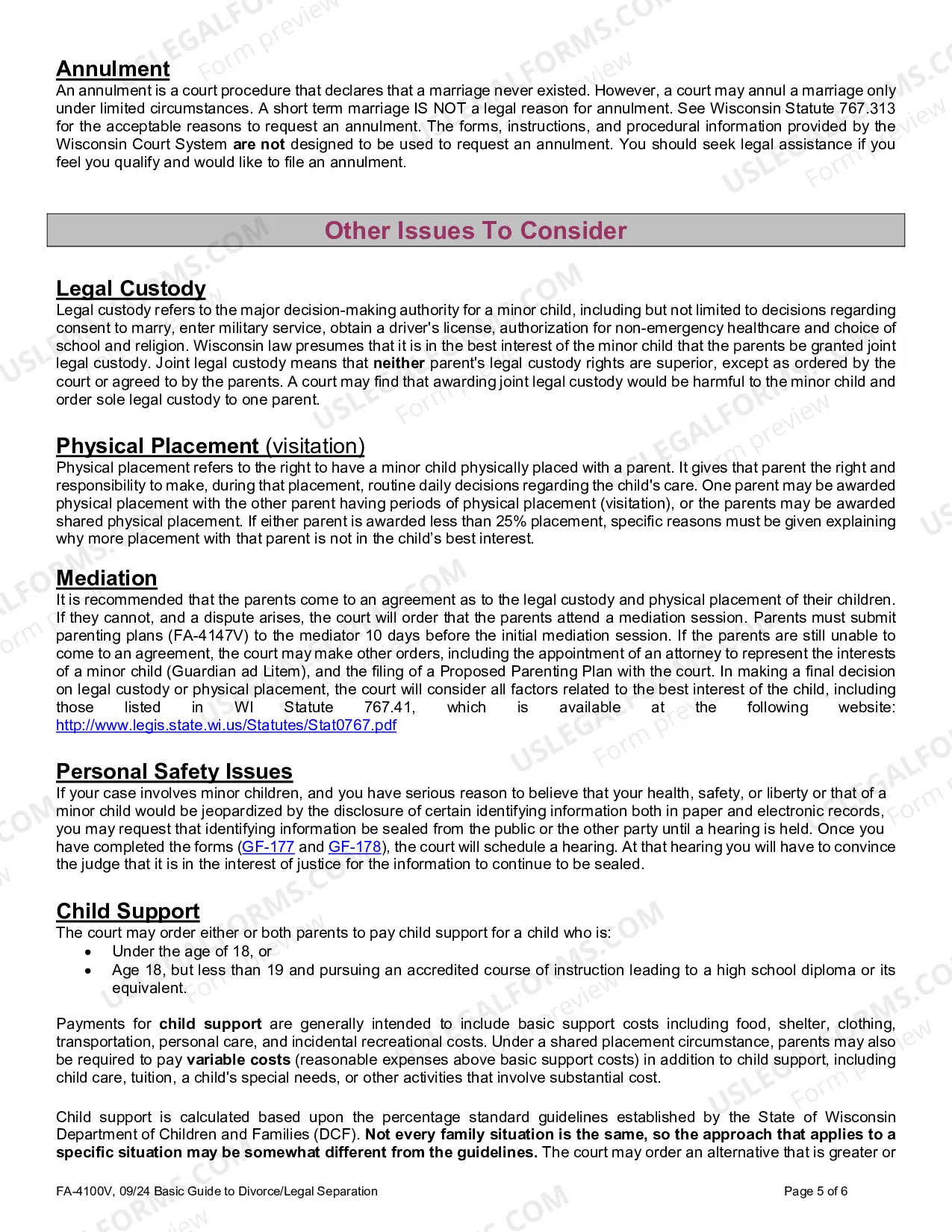 Preview Basic Guide to Divorce - Generic Version