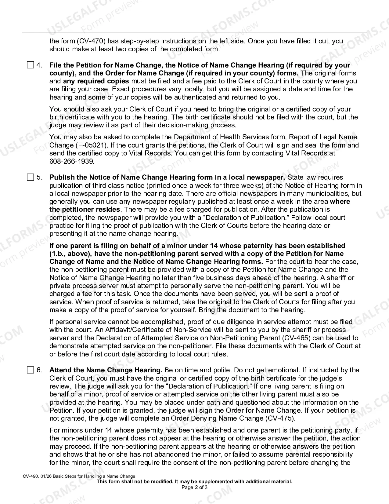 Preview CV-490 Basic Steps to Handling a Name Change