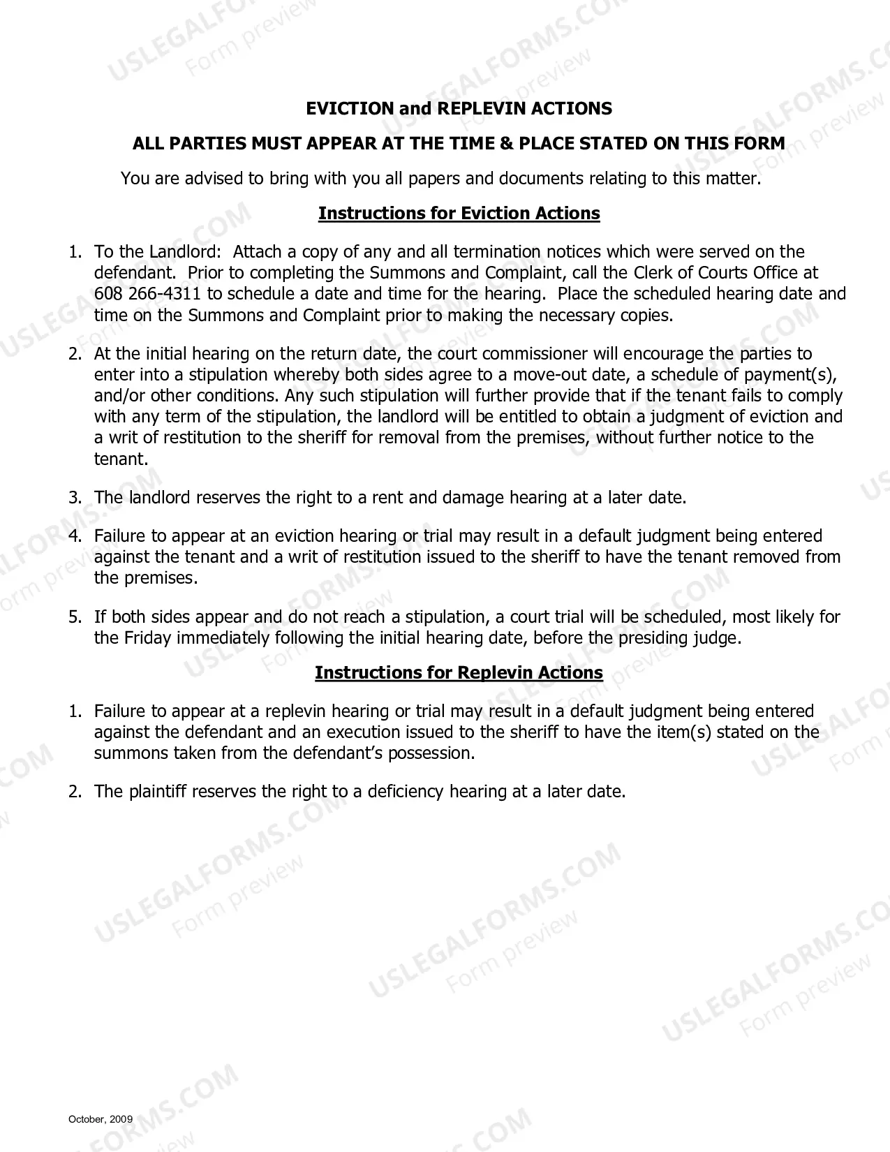 Preview SC-500 Summons and Complaint