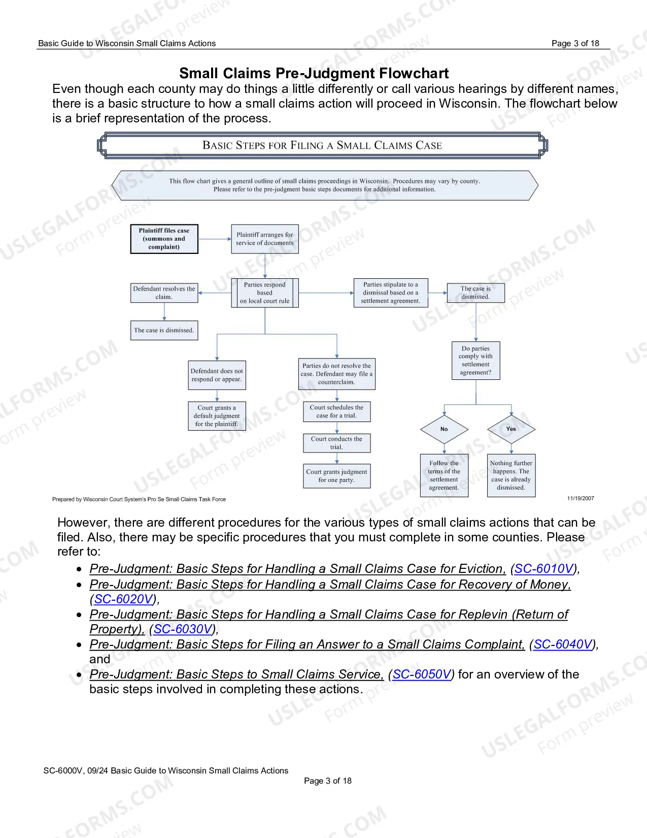 Preview SC-6000V: Basic Guide to Wisconsin Small Claims Actions