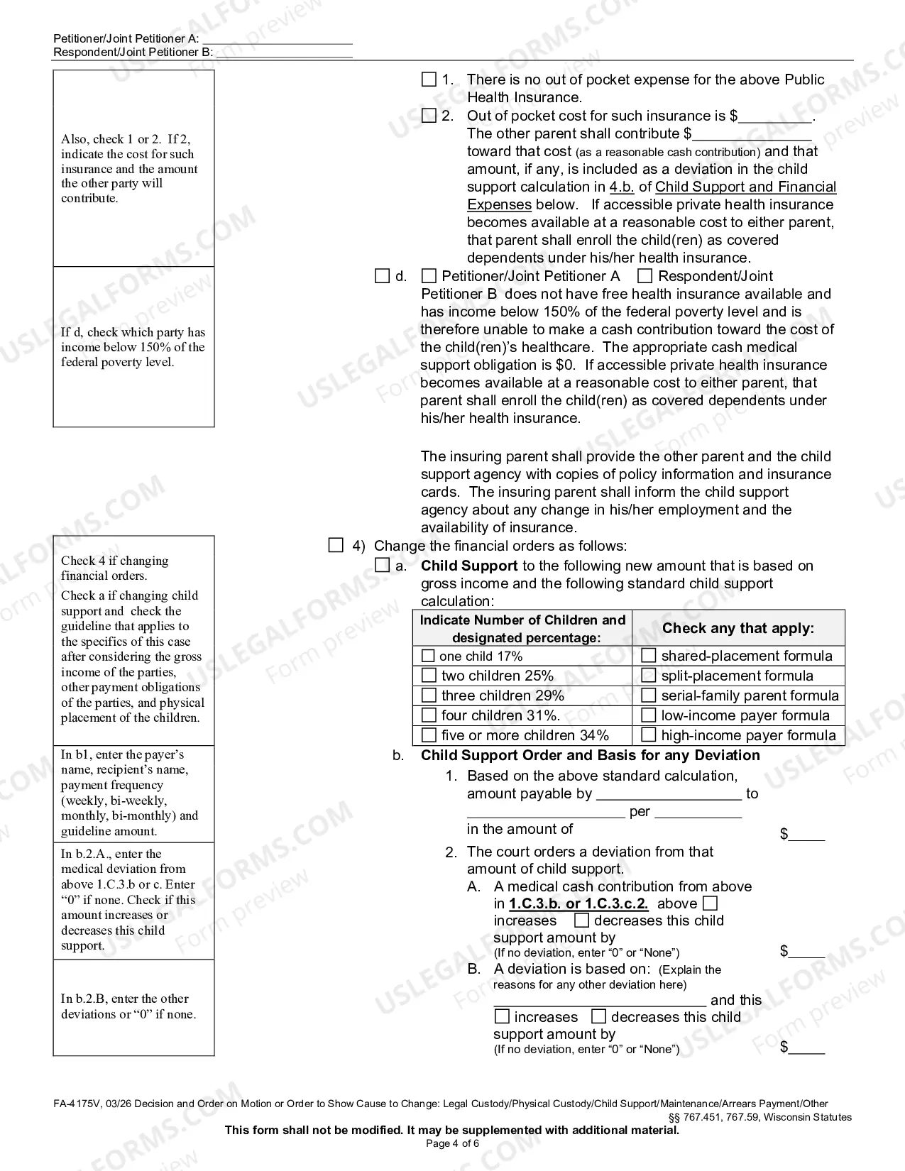 Preview Decision and Order on Motion or Order To Show Cause to: Change of Legal Custody, Physical Placement, Child Support, Maintenance, Other