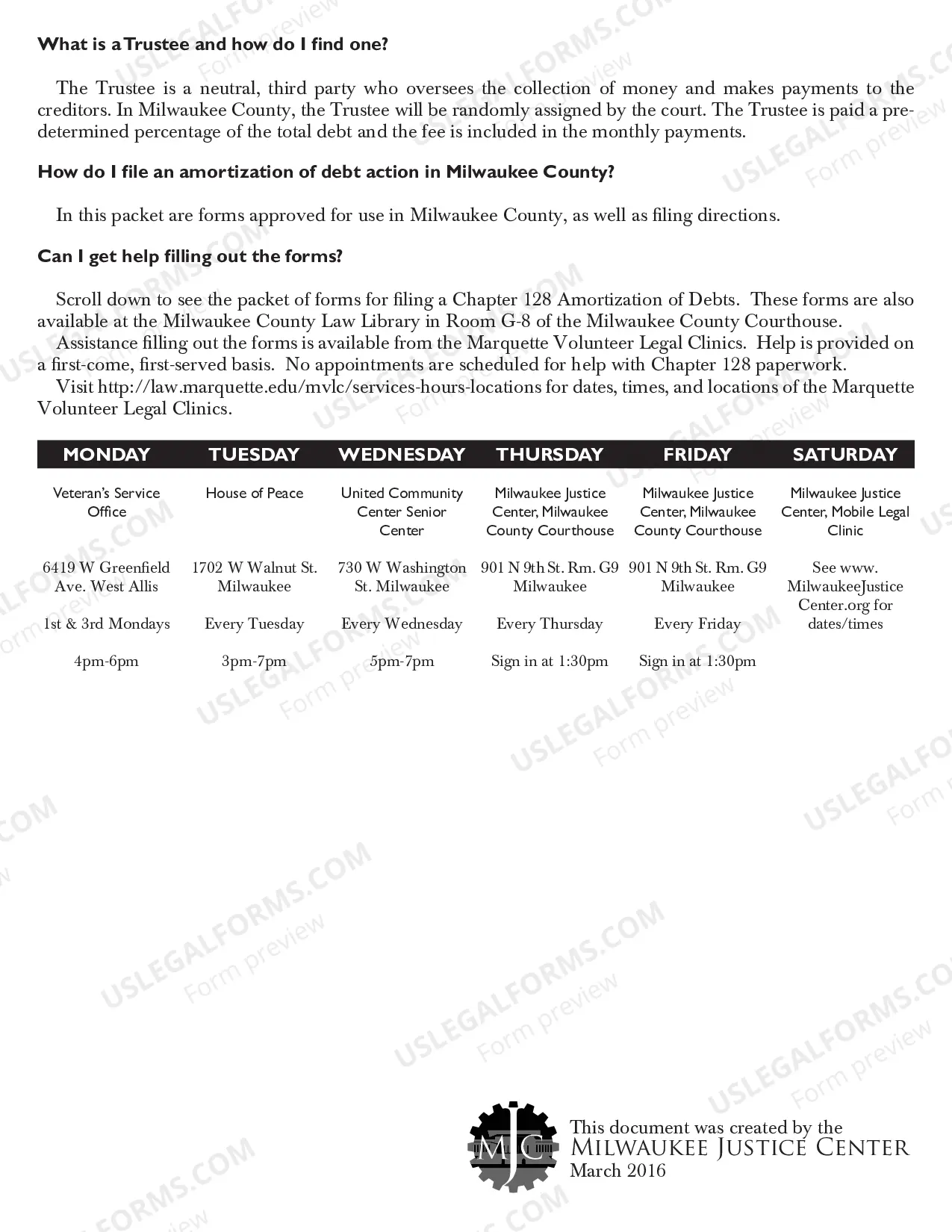 Preview Guide to Filing Chapter 128(from Milwaukee Justice Center)