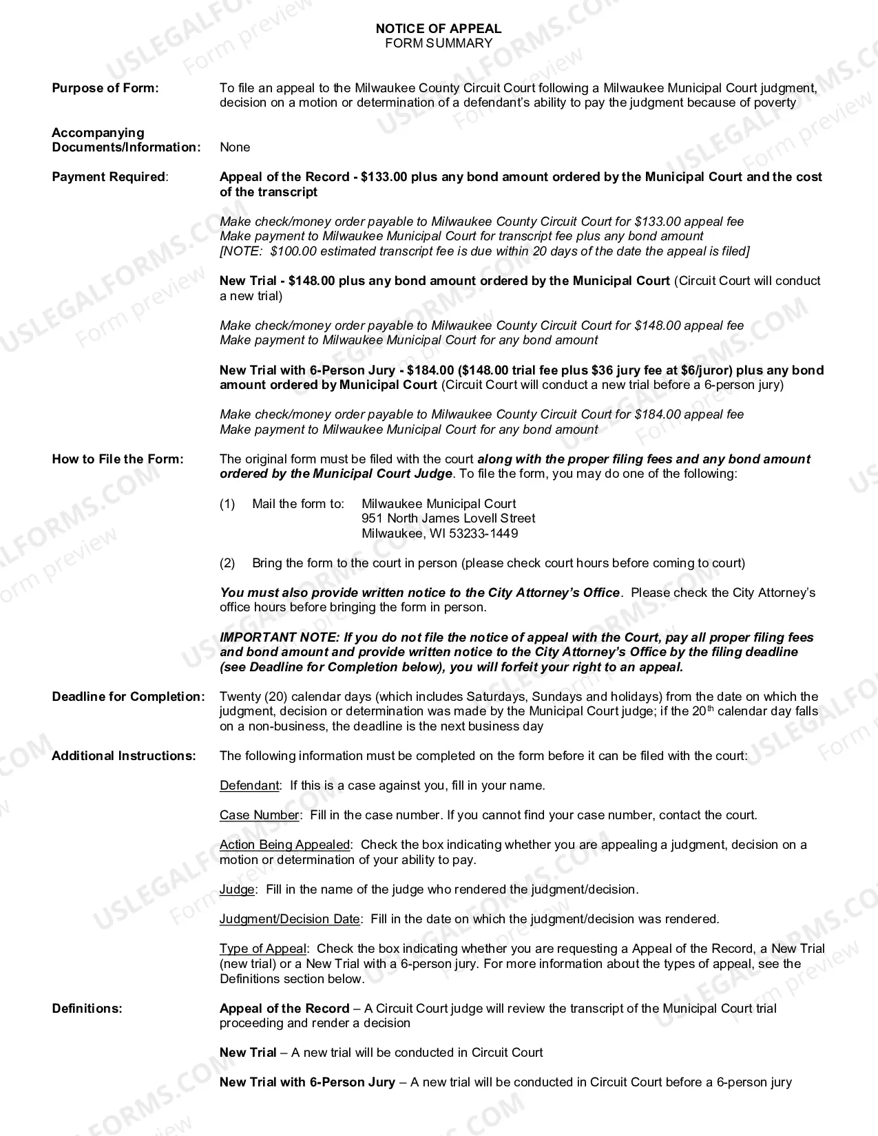Preview Notice of Appeal