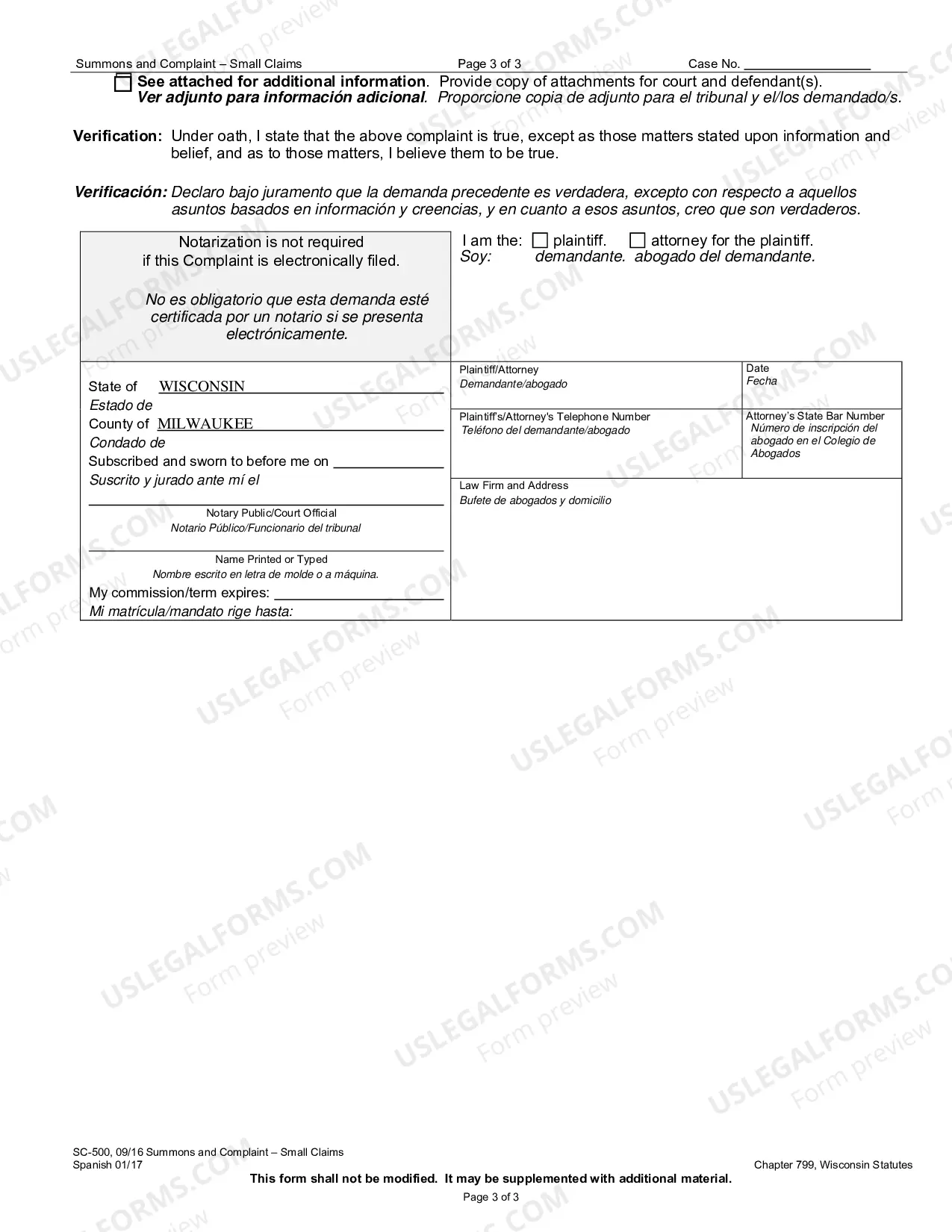 Preview Small Claims Summons andComplaint - 2011