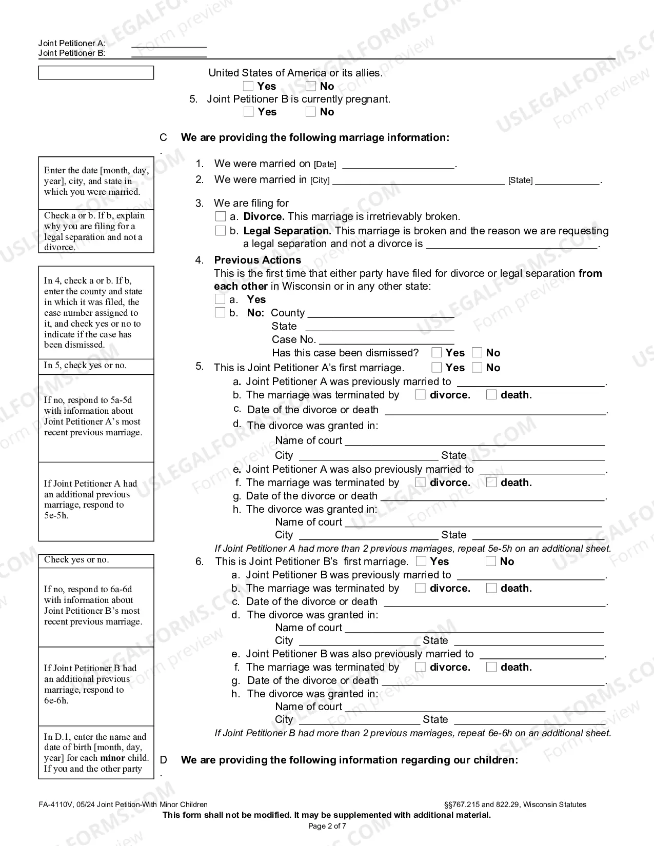 Preview Joint Petition (Pro-Se)
