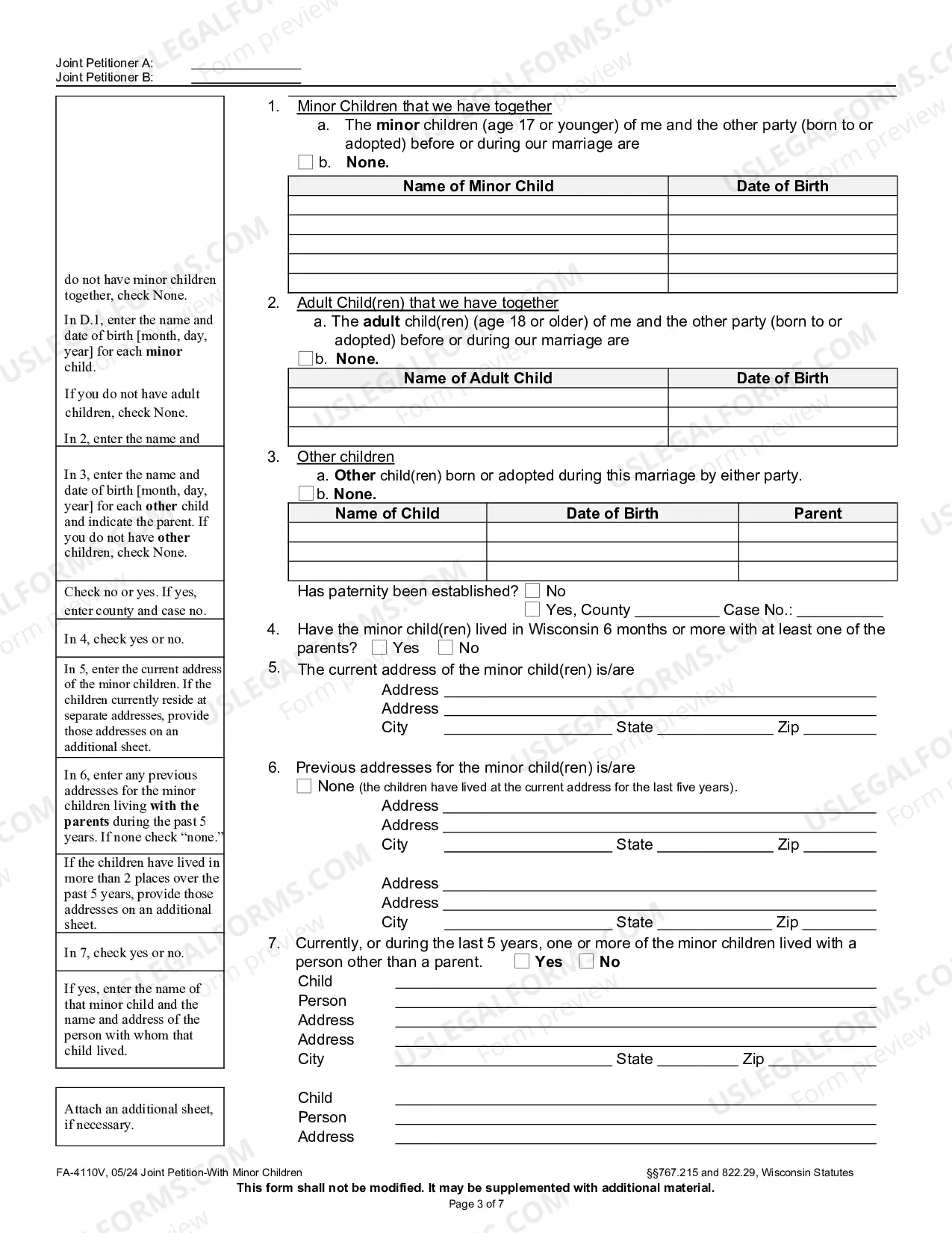 Preview Joint Petition (Pro-Se)