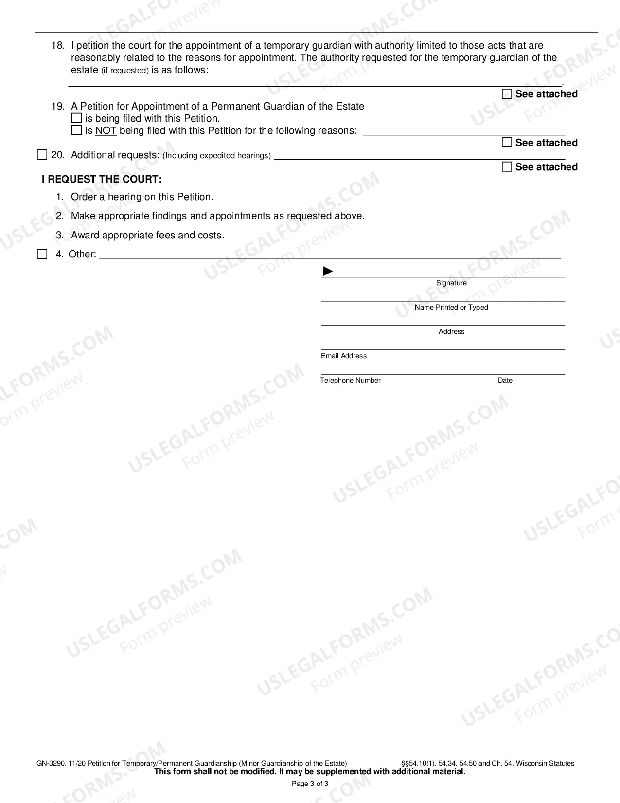 Preview Temporary Guardianship of Individual